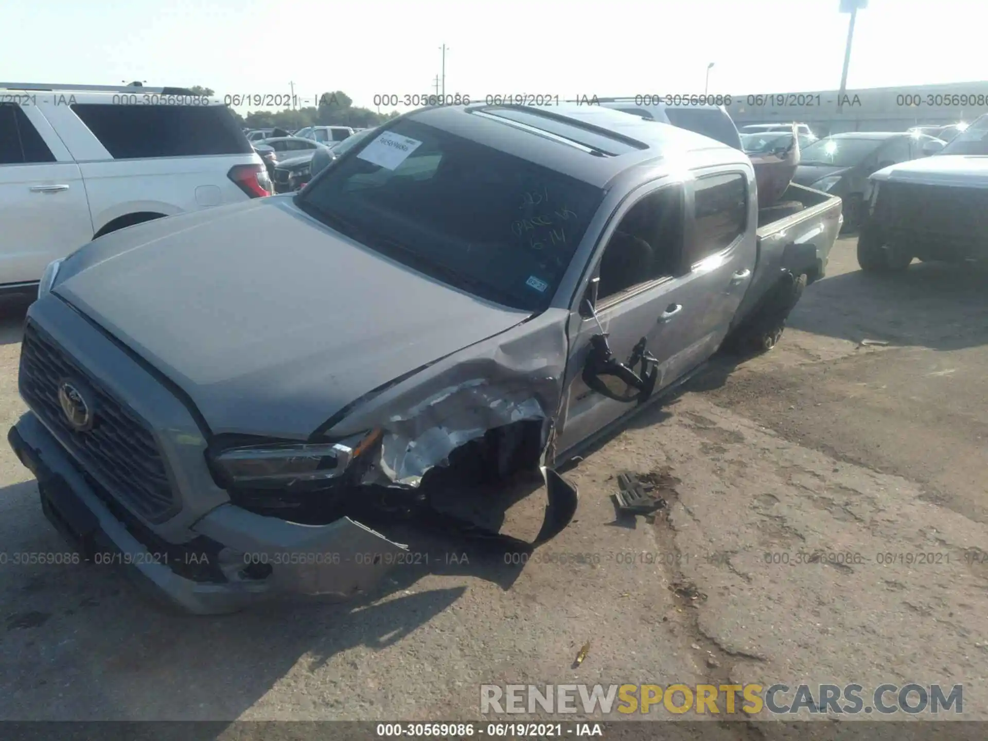 2 Photograph of a damaged car 5TFDZ5BN1MX061822 TOYOTA TACOMA 4WD 2021