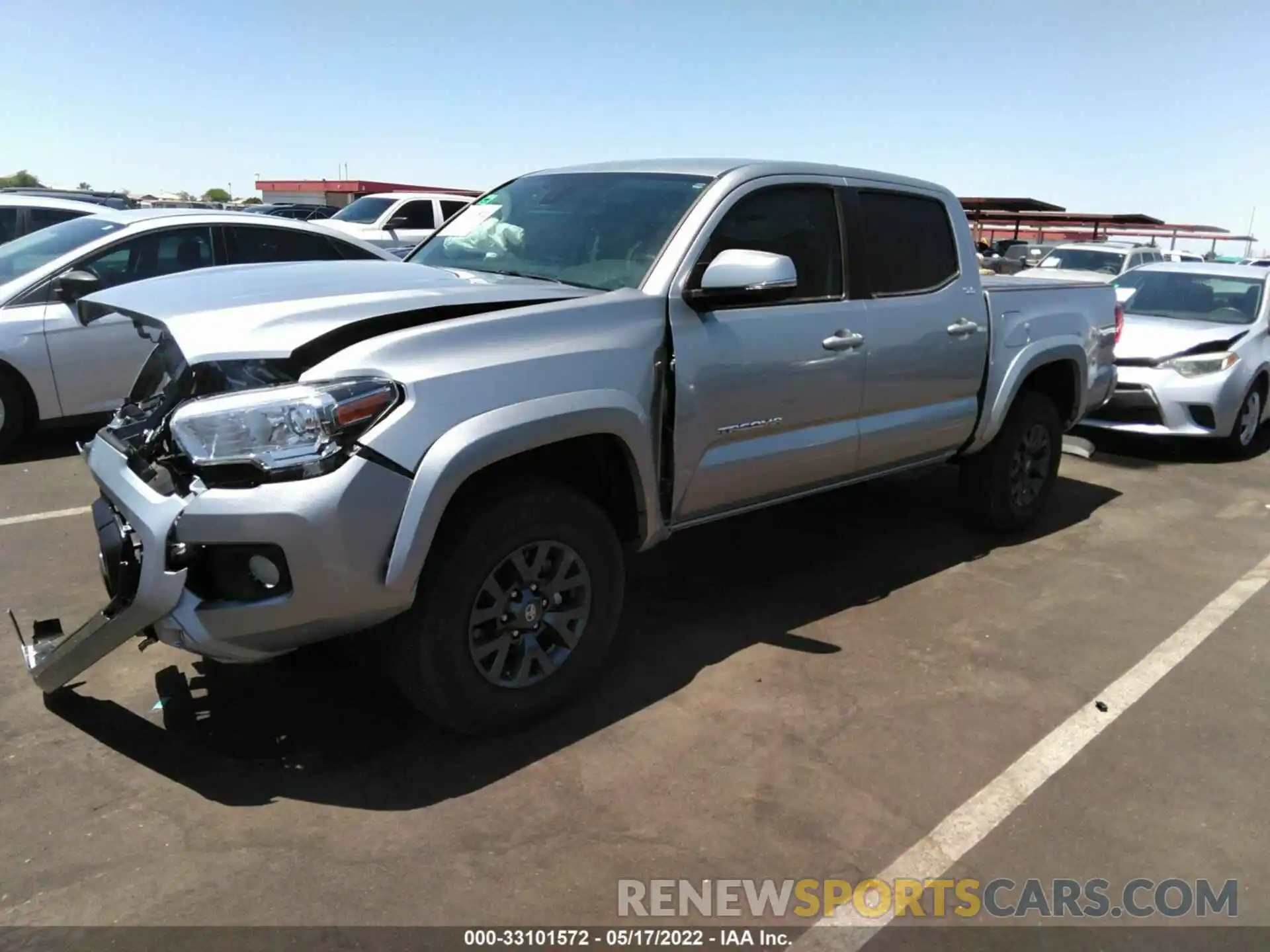 2 Photograph of a damaged car 3TMCZ5AN0NM457969 TOYOTA TACOMA 4WD 2022