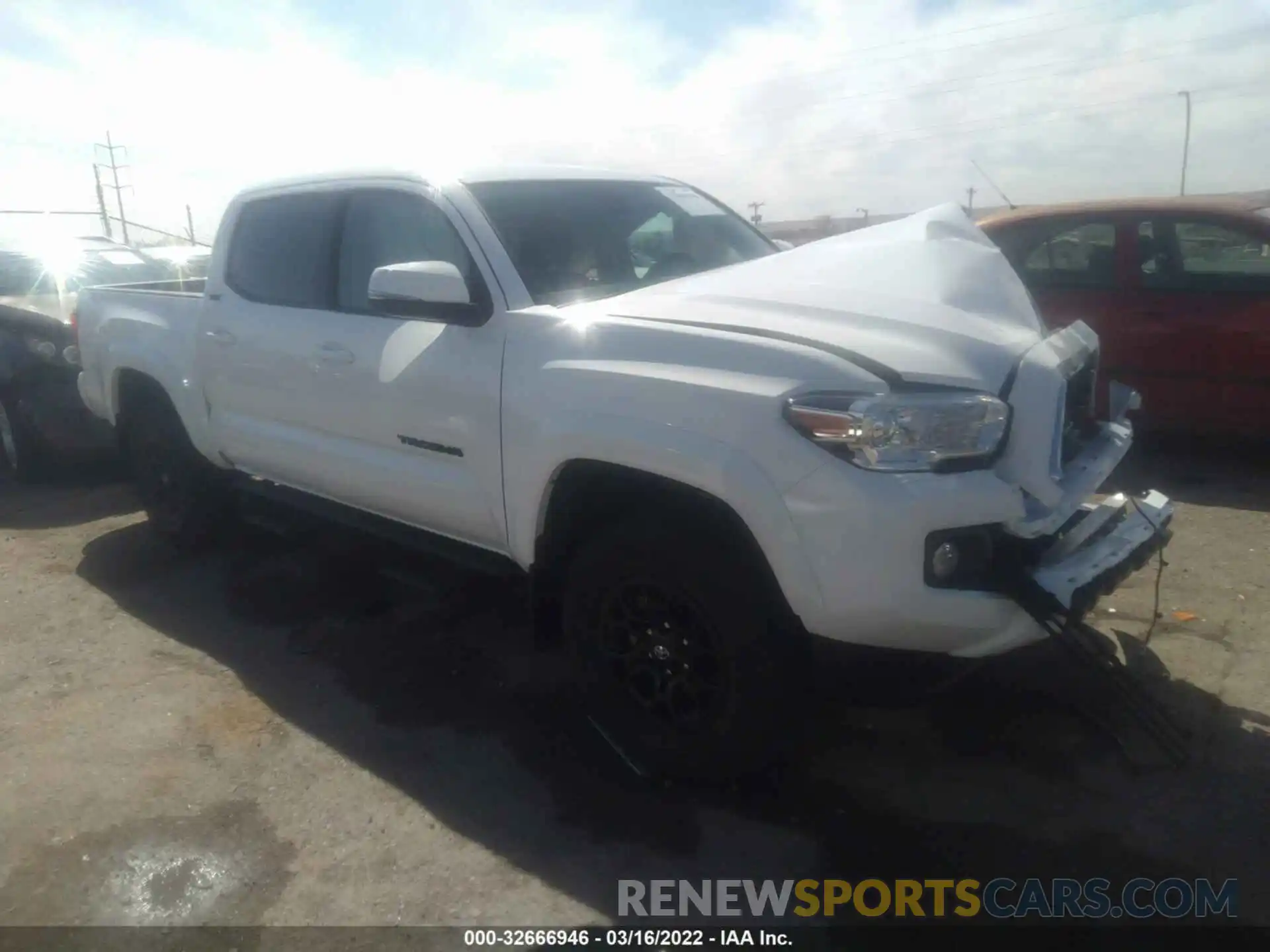 1 Photograph of a damaged car 3TMCZ5AN0NM478269 TOYOTA TACOMA 4WD 2022