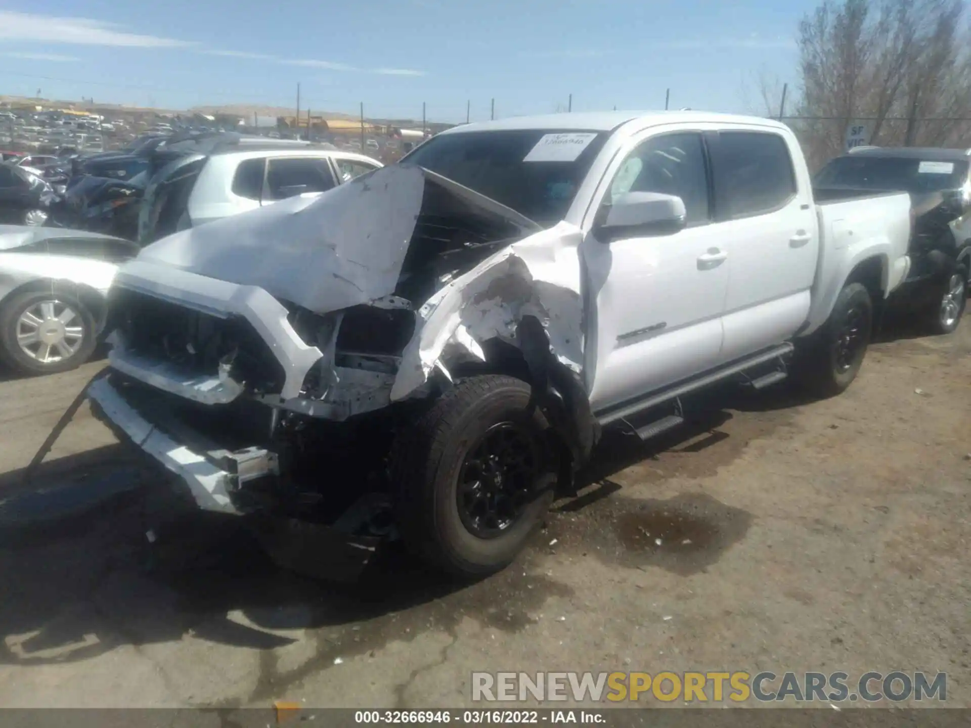 2 Photograph of a damaged car 3TMCZ5AN0NM478269 TOYOTA TACOMA 4WD 2022