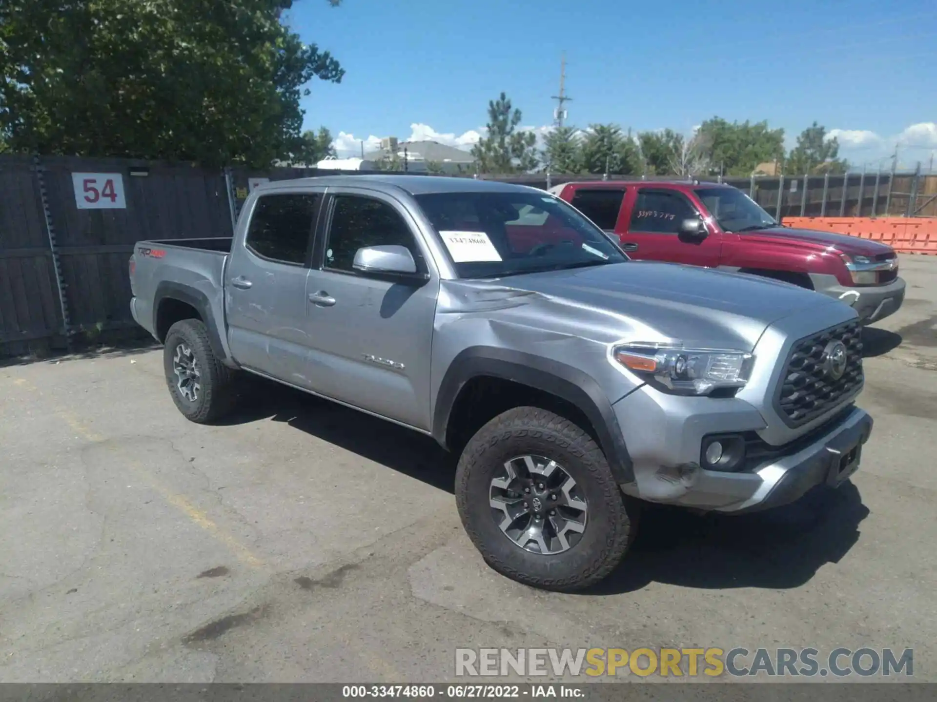 1 Photograph of a damaged car 3TMCZ5AN0NM494522 TOYOTA TACOMA 4WD 2022