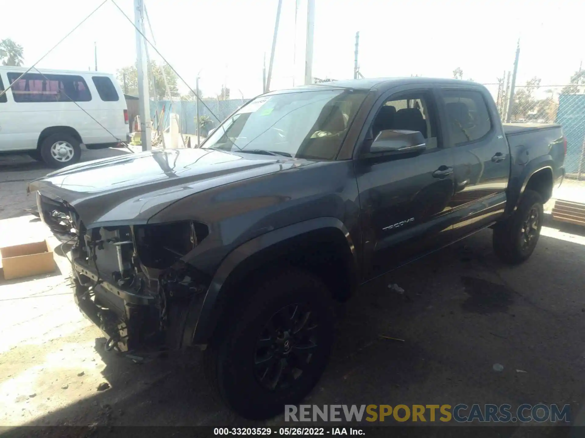 2 Photograph of a damaged car 3TMCZ5AN1NM476028 TOYOTA TACOMA 4WD 2022