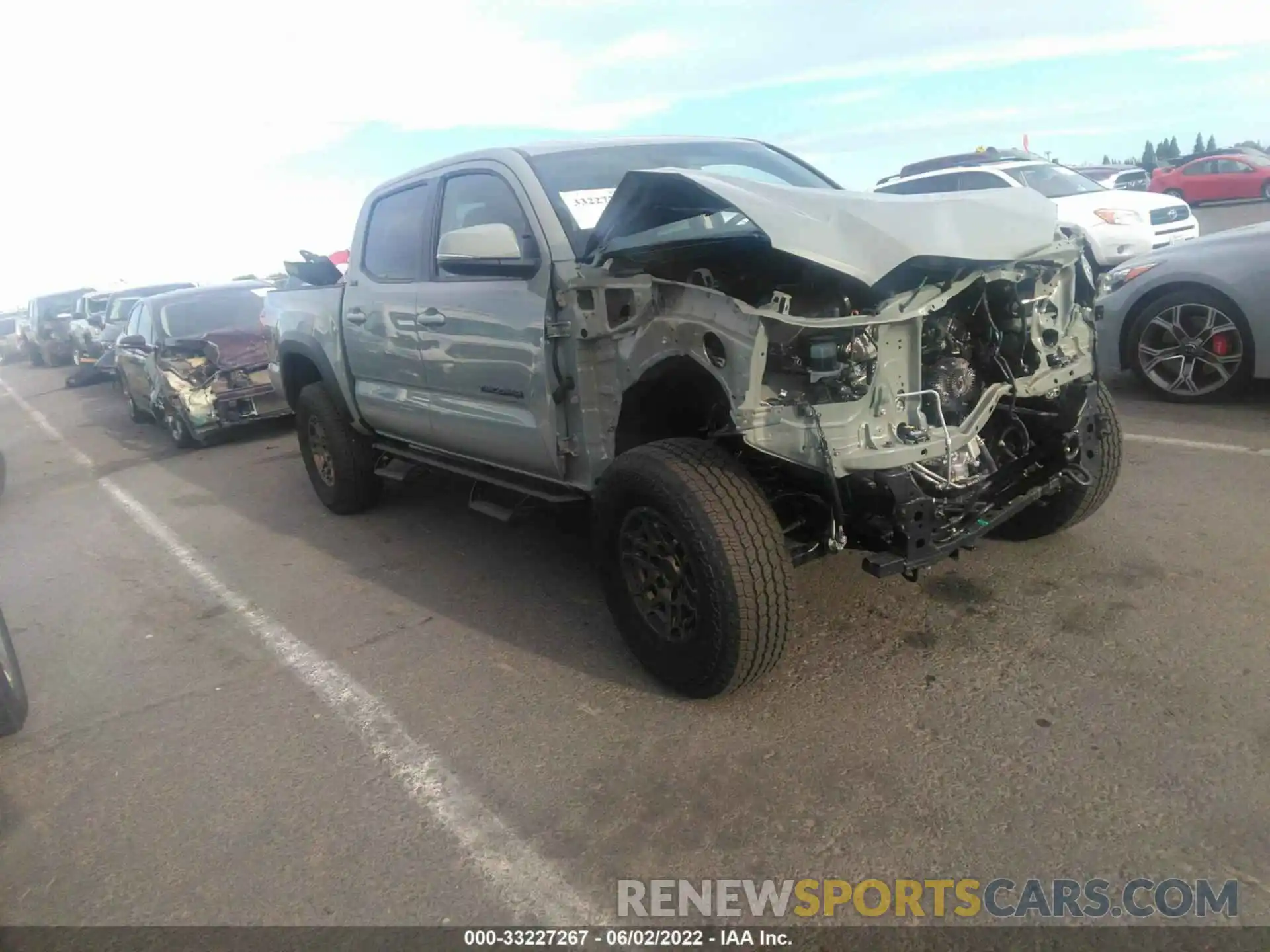 1 Photograph of a damaged car 3TMCZ5AN1NM480614 TOYOTA TACOMA 4WD 2022