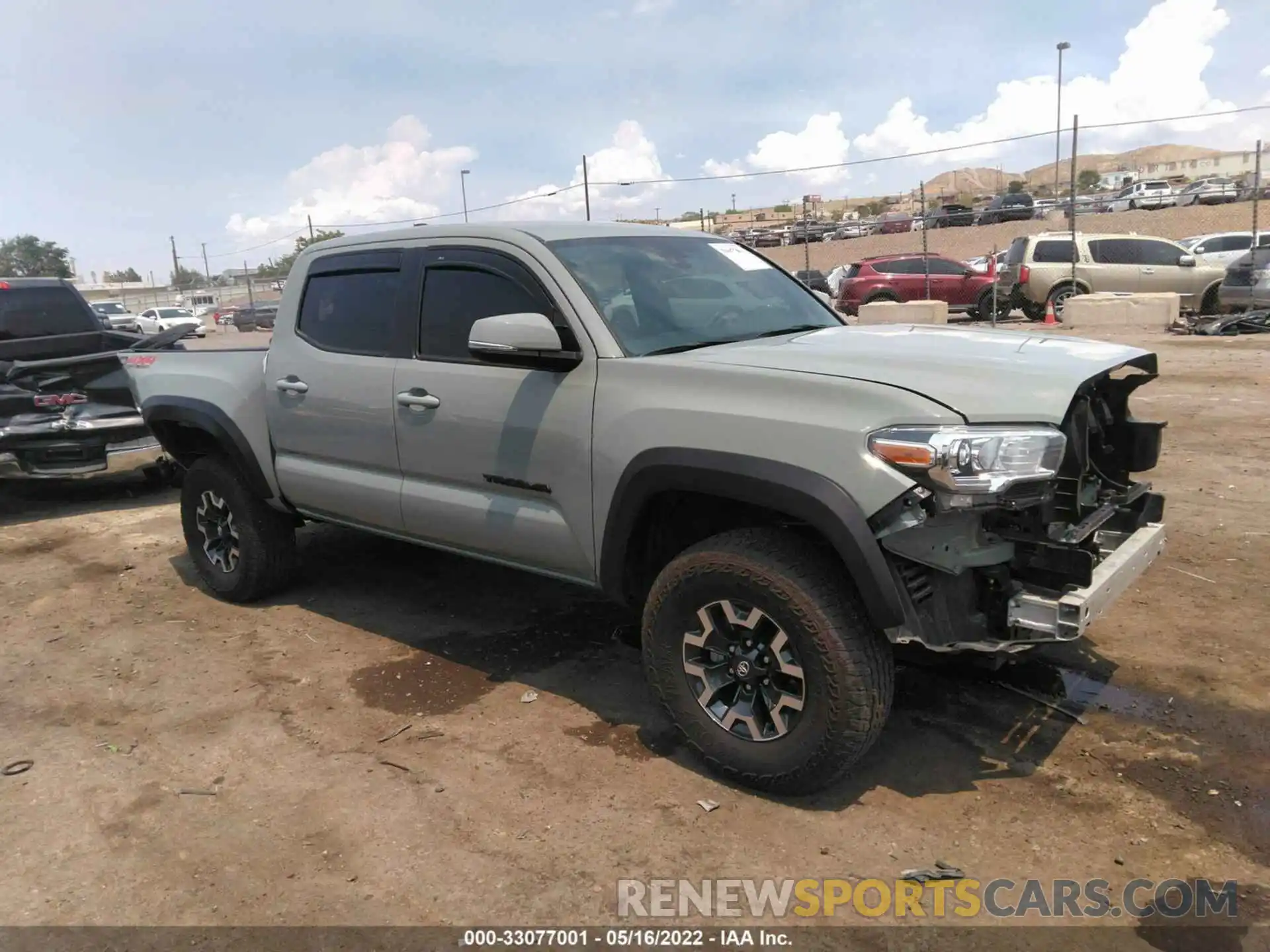 1 Photograph of a damaged car 3TMCZ5AN4NM455464 TOYOTA TACOMA 4WD 2022