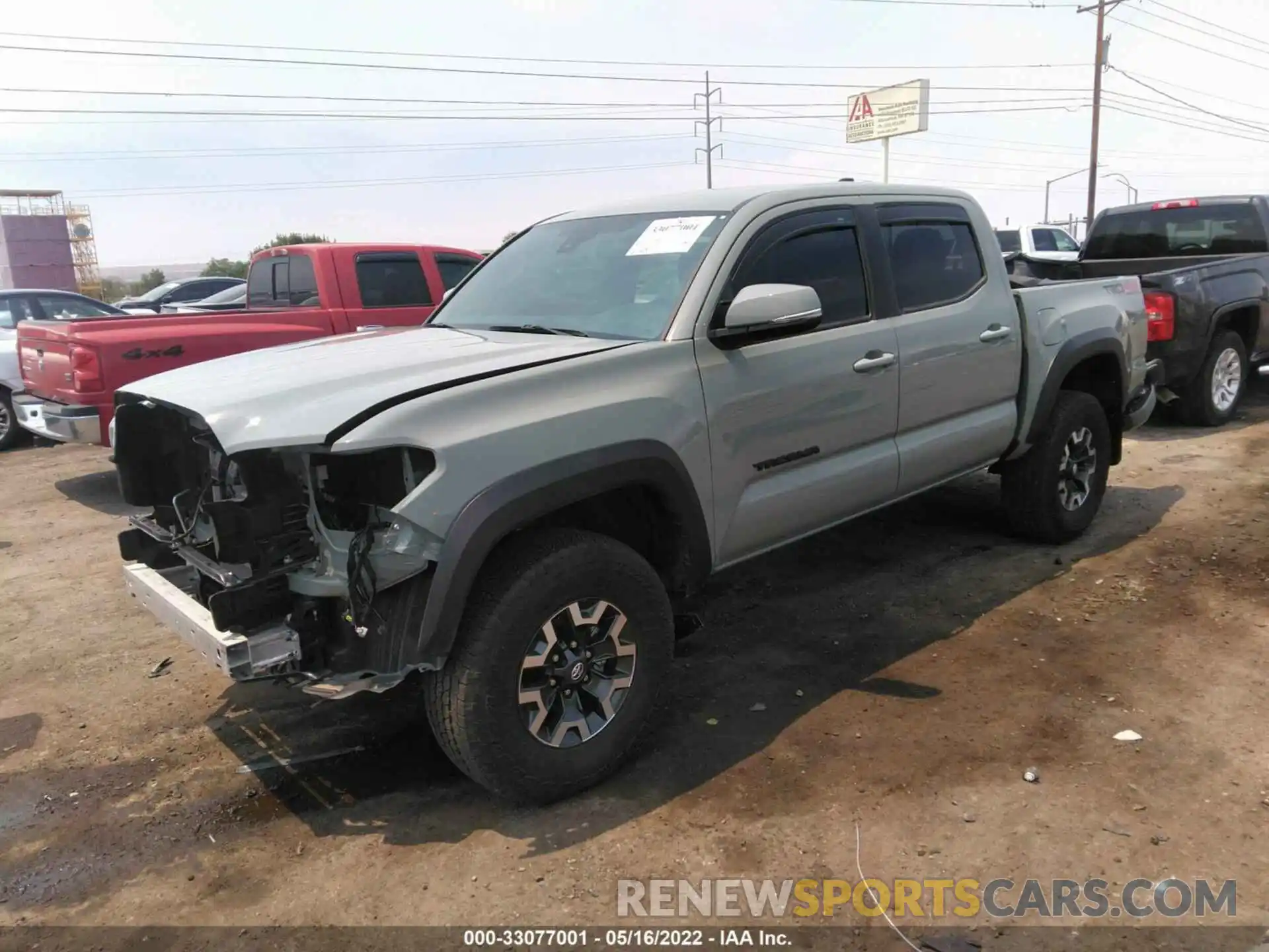 2 Photograph of a damaged car 3TMCZ5AN4NM455464 TOYOTA TACOMA 4WD 2022