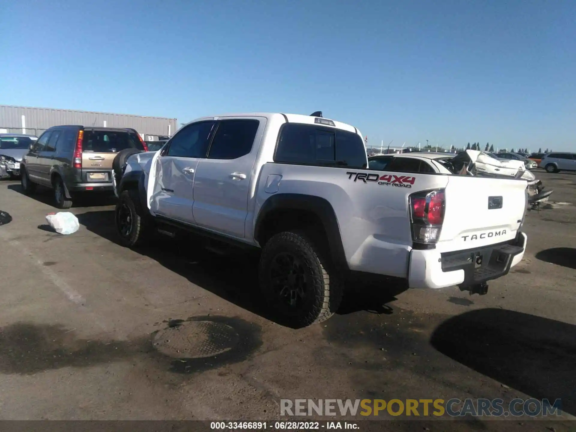 3 Photograph of a damaged car 3TMCZ5AN5NM457921 TOYOTA TACOMA 4WD 2022