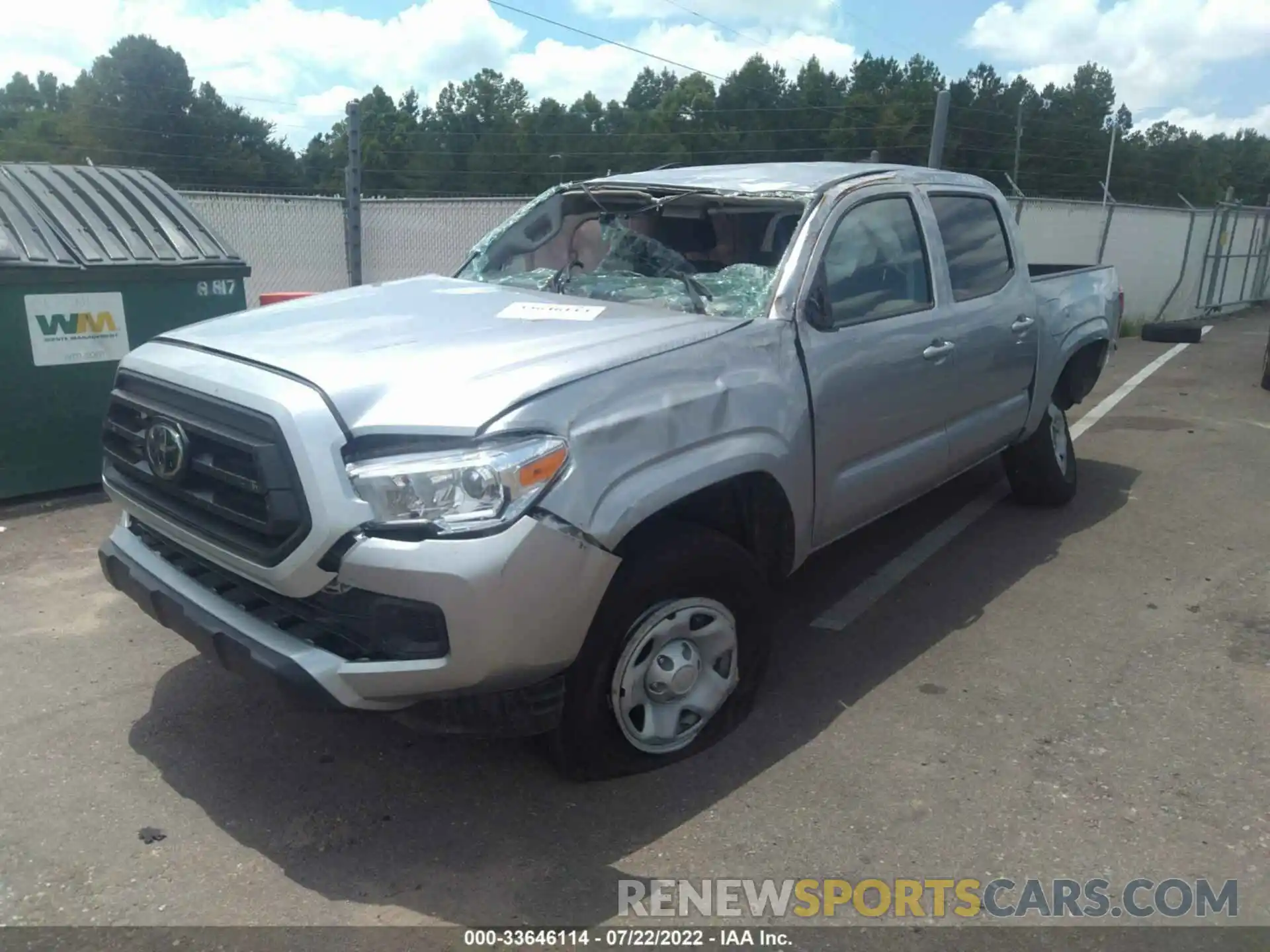 2 Photograph of a damaged car 3TMCZ5AN5NM484665 TOYOTA TACOMA 4WD 2022