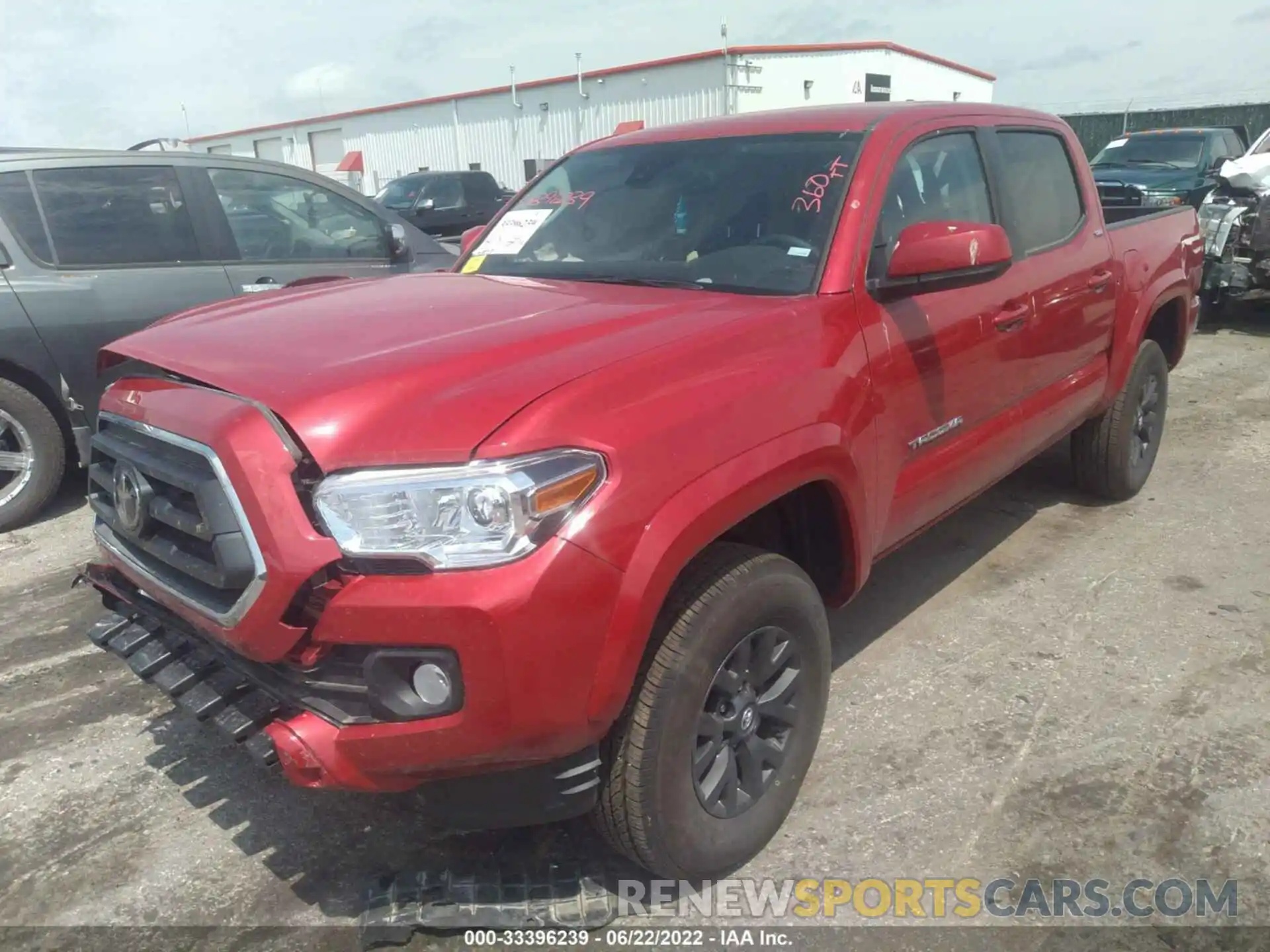 2 Photograph of a damaged car 3TMCZ5AN5NM495732 TOYOTA TACOMA 4WD 2022