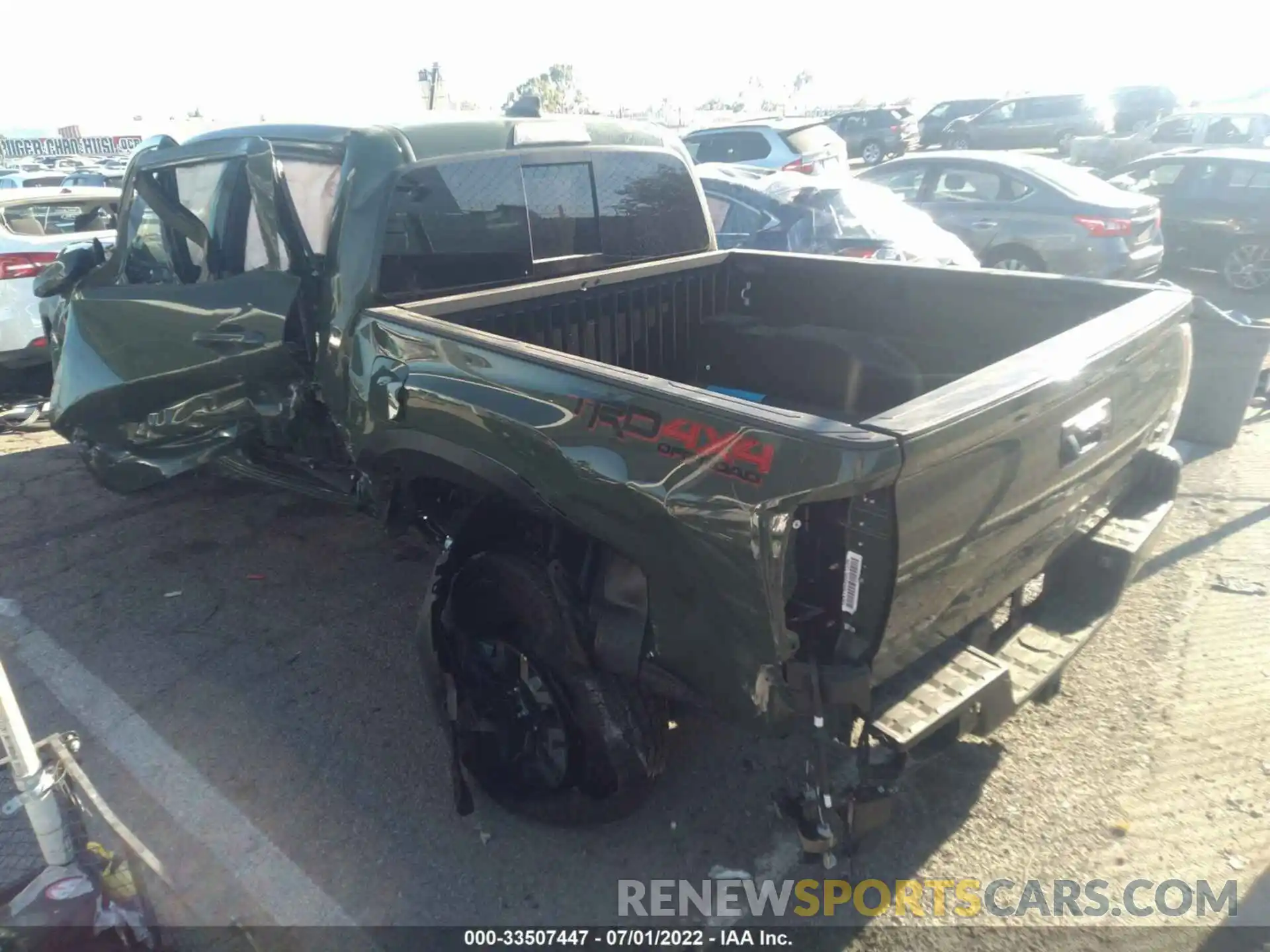 3 Photograph of a damaged car 3TMCZ5AN5NM501965 TOYOTA TACOMA 4WD 2022