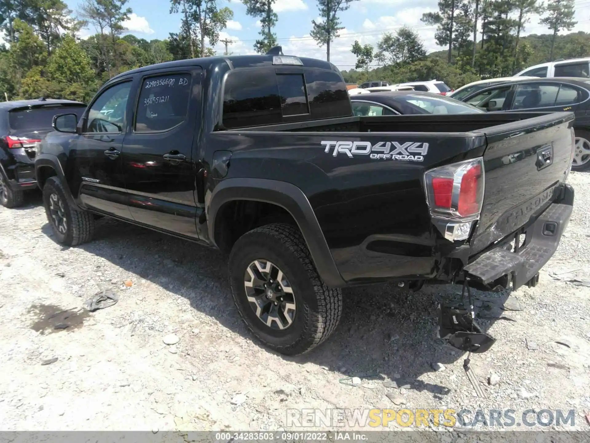 3 Photograph of a damaged car 3TMCZ5AN7NM501174 TOYOTA TACOMA 4WD 2022