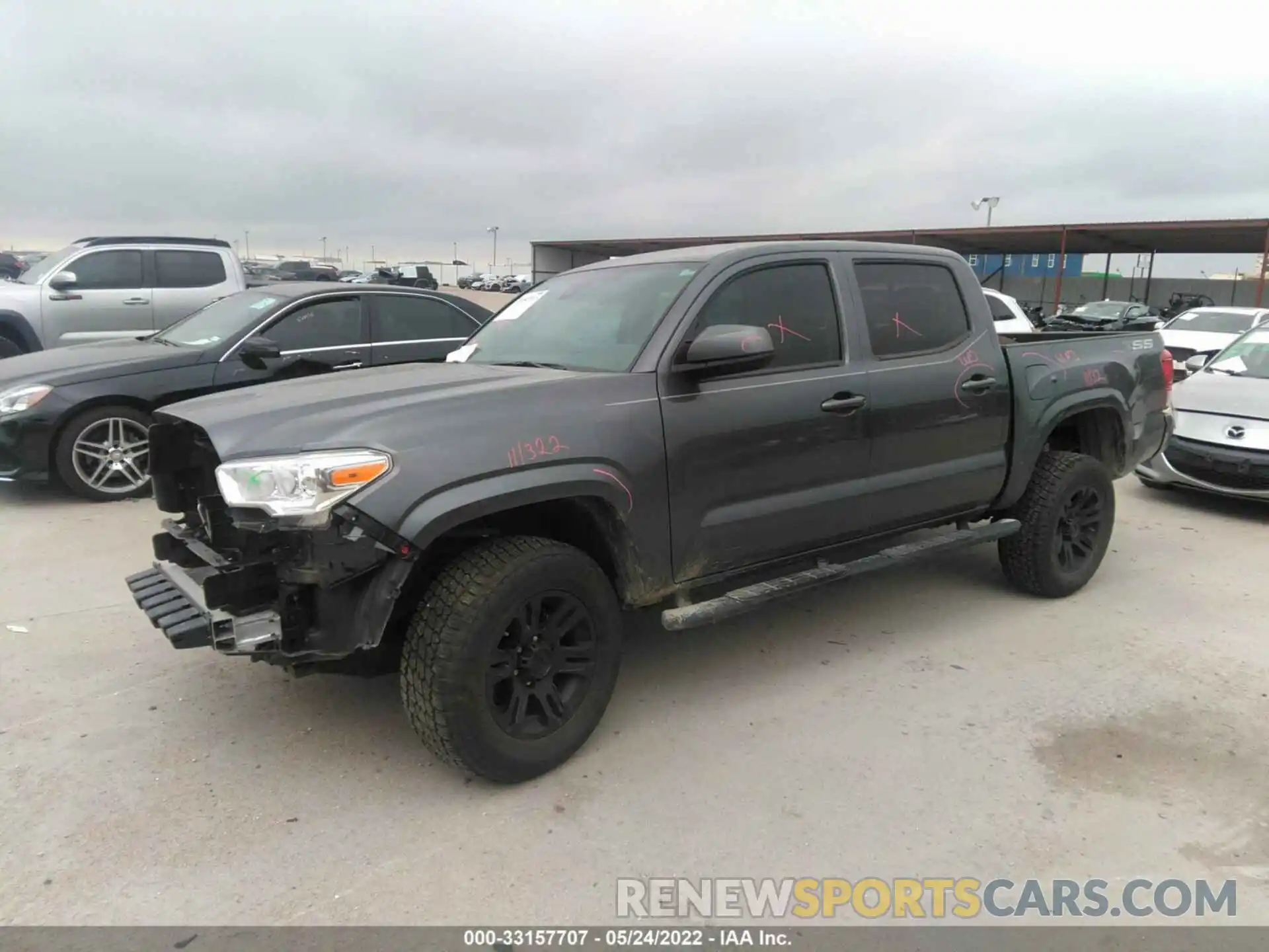 2 Photograph of a damaged car 3TMCZ5AN9NM454729 TOYOTA TACOMA 4WD 2022