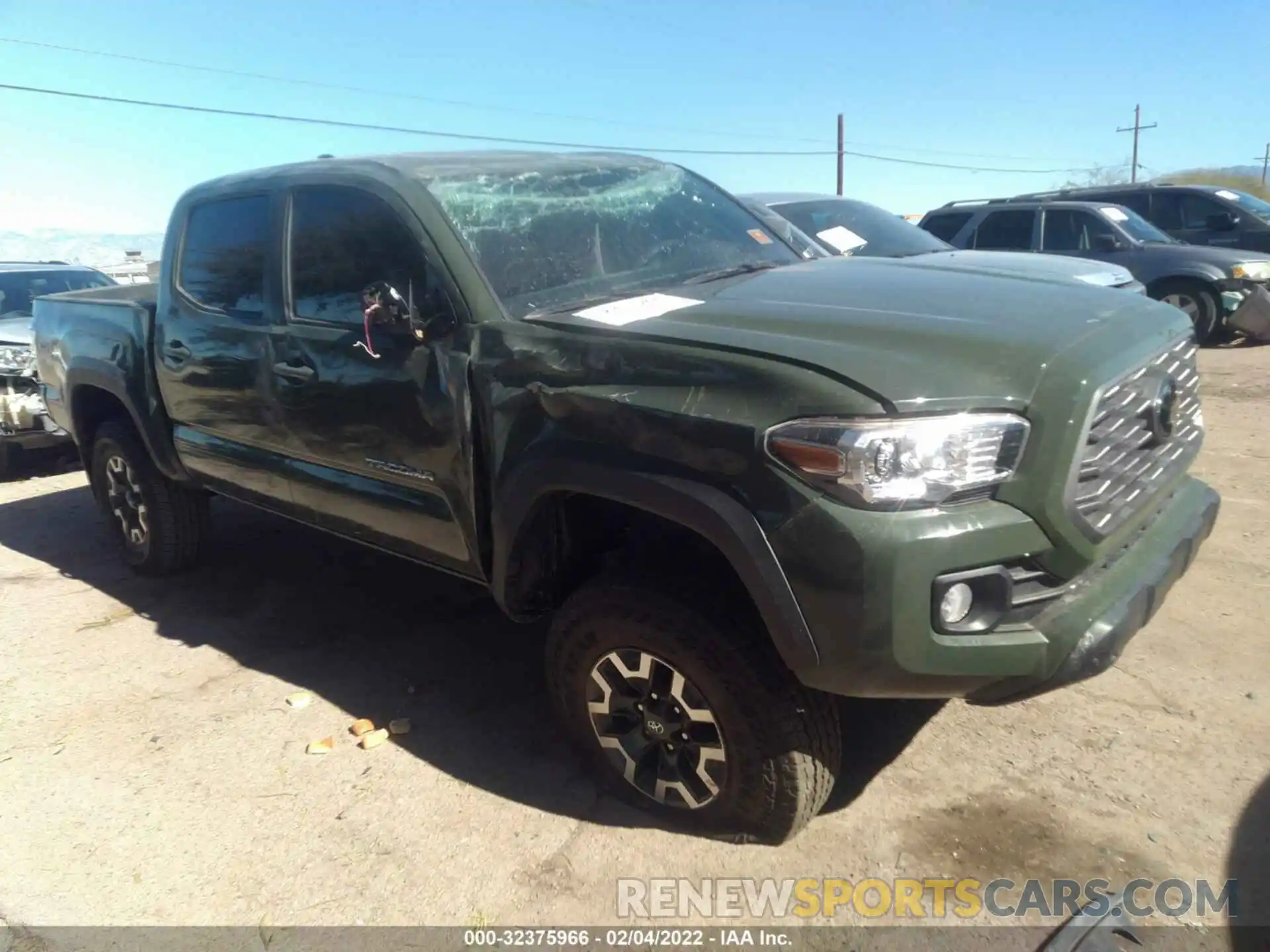 1 Photograph of a damaged car 3TMCZ5ANXNM455257 TOYOTA TACOMA 4WD 2022