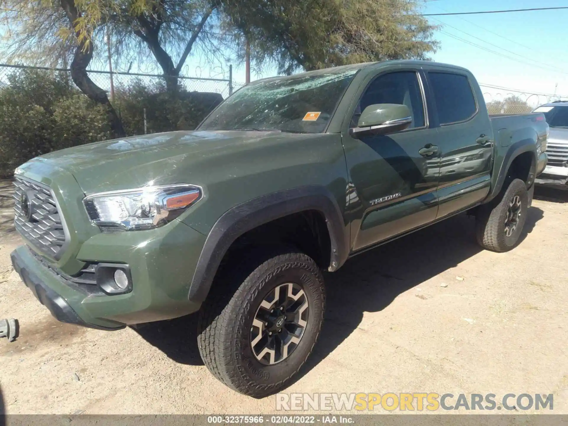 2 Photograph of a damaged car 3TMCZ5ANXNM455257 TOYOTA TACOMA 4WD 2022