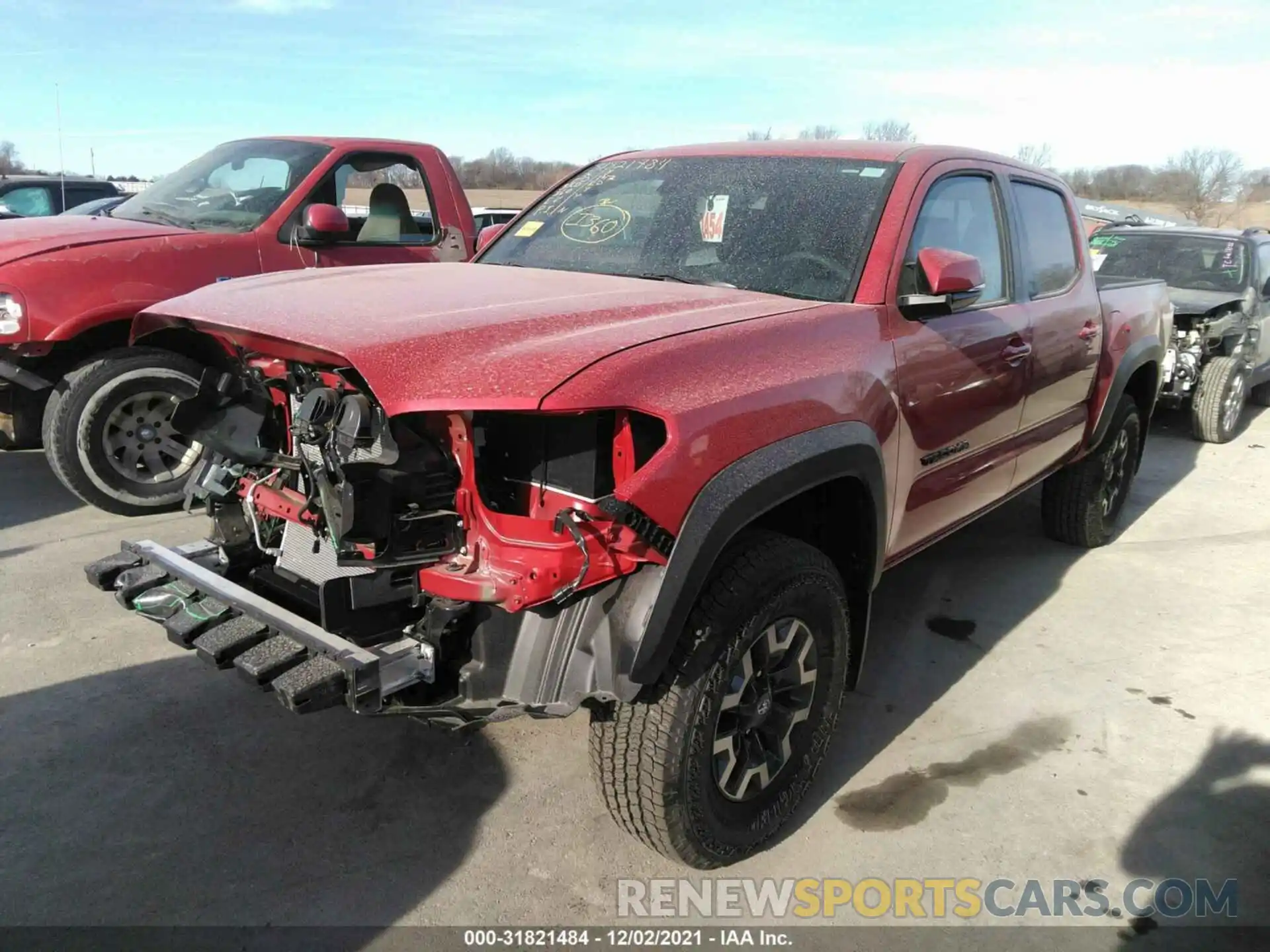 2 Photograph of a damaged car 3TMCZ5ANXNM456991 TOYOTA TACOMA 4WD 2022