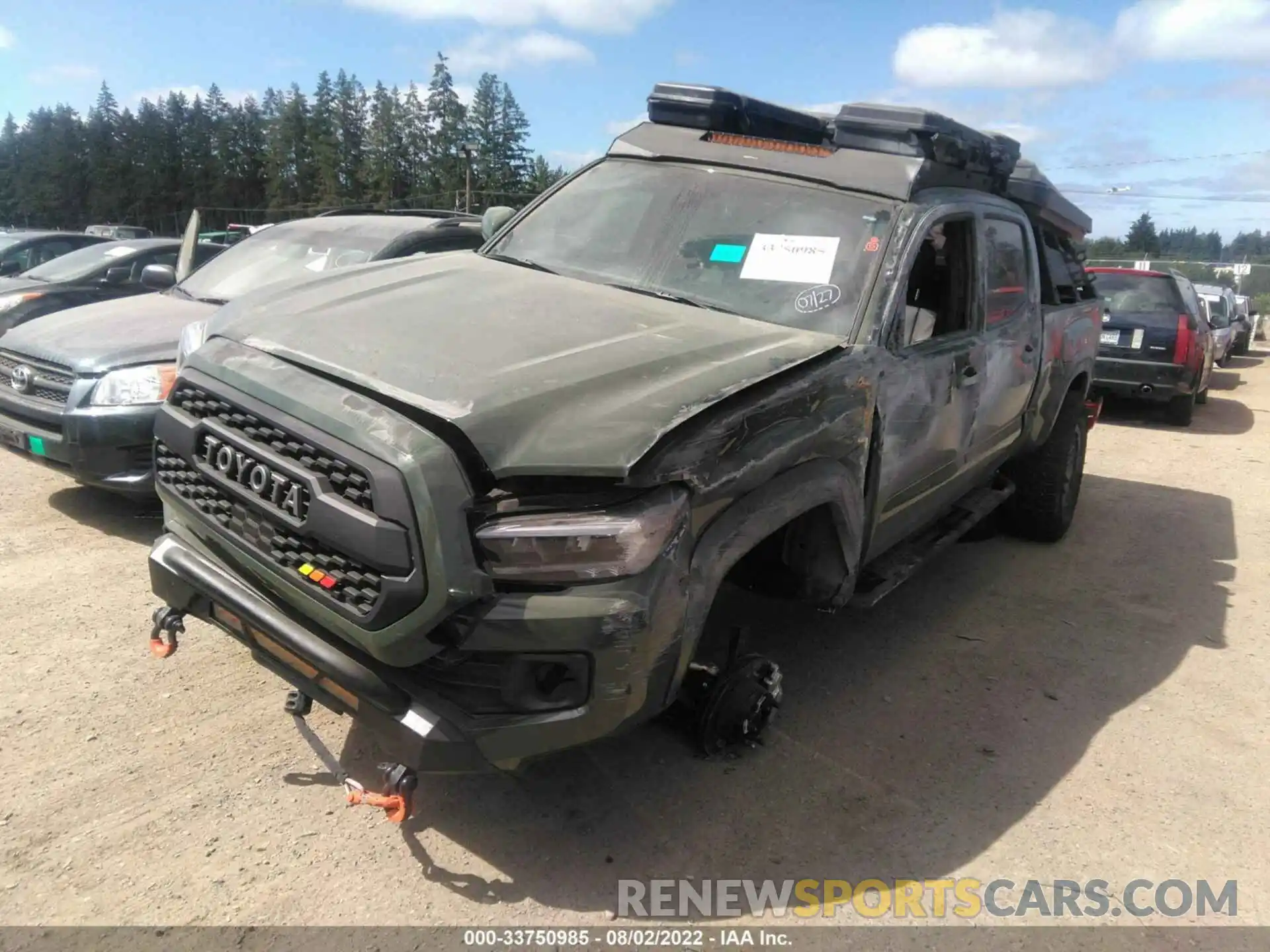 2 Фотография поврежденного автомобиля 3TMDZ5BN5NM128686 TOYOTA TACOMA 4WD 2022