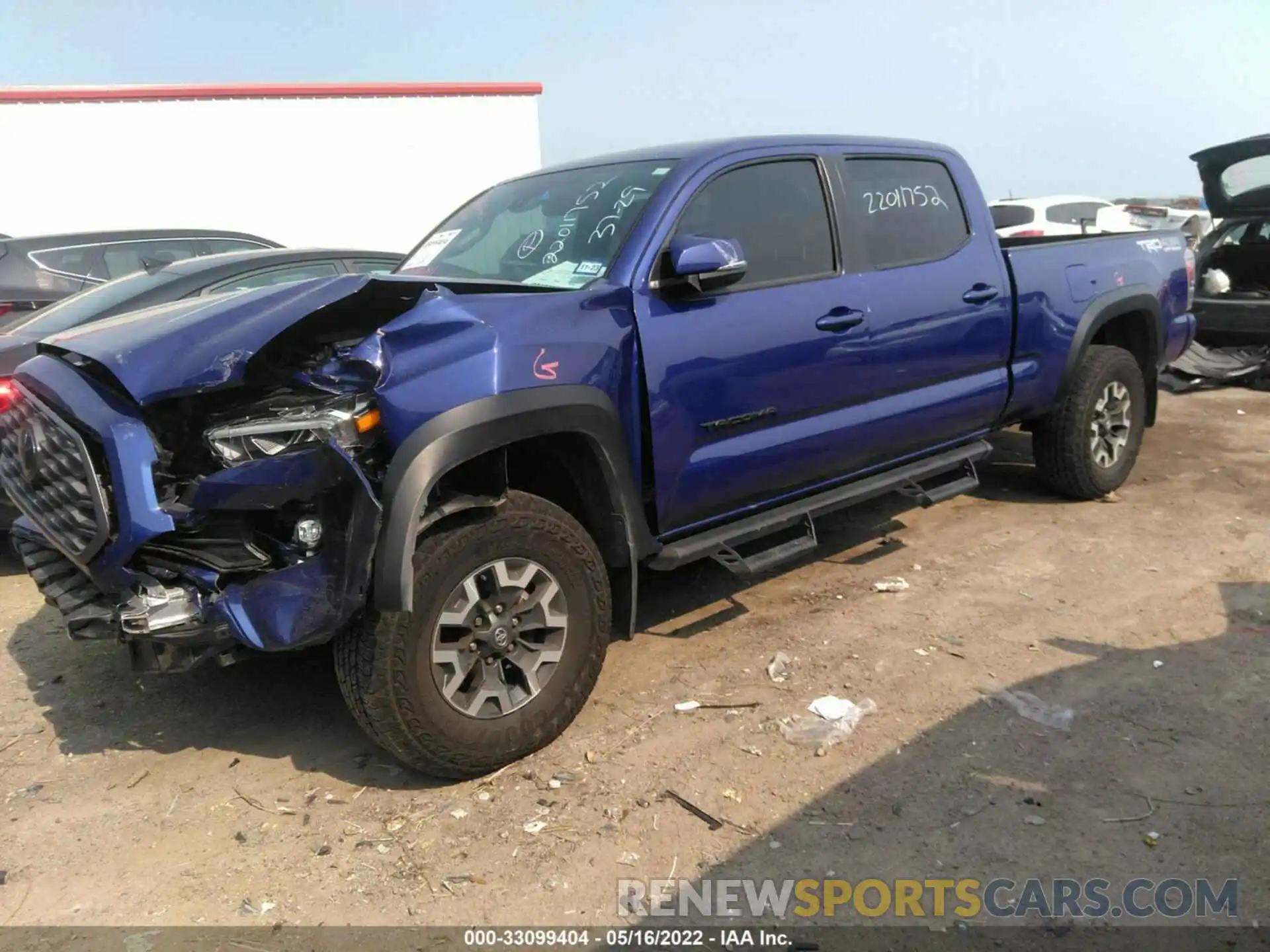 2 Photograph of a damaged car 3TMDZ5BN7NM123702 TOYOTA TACOMA 4WD 2022