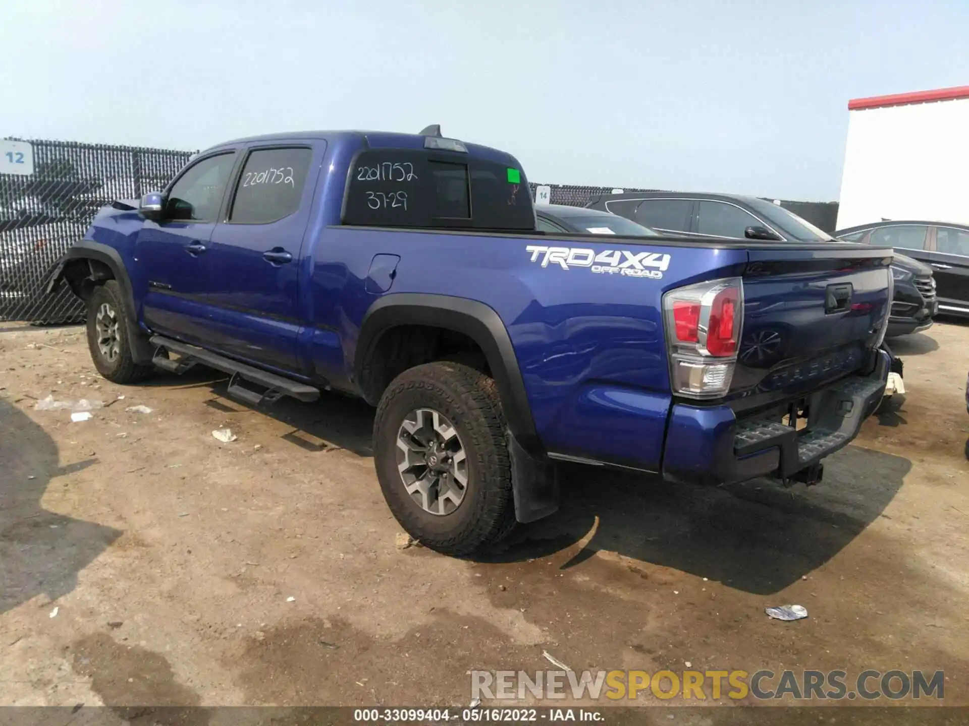 3 Photograph of a damaged car 3TMDZ5BN7NM123702 TOYOTA TACOMA 4WD 2022