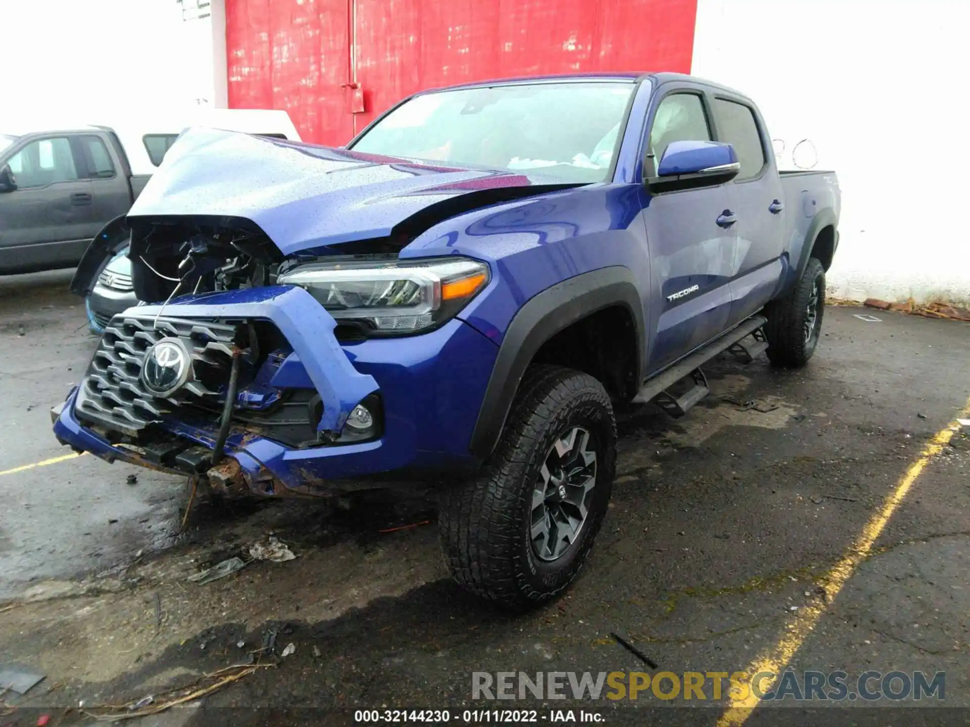 2 Photograph of a damaged car 3TMDZ5BN9NM122762 TOYOTA TACOMA 4WD 2022