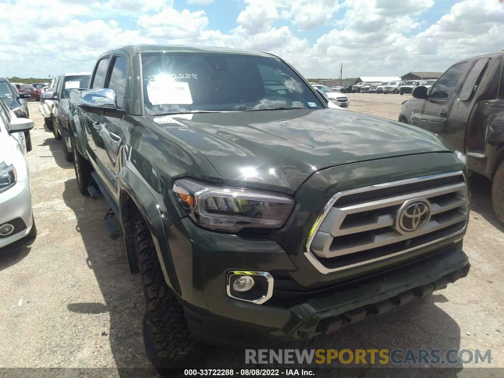 1 Photograph of a damaged car 3TMHZ5BN7NM123796 TOYOTA TACOMA 4WD 2022