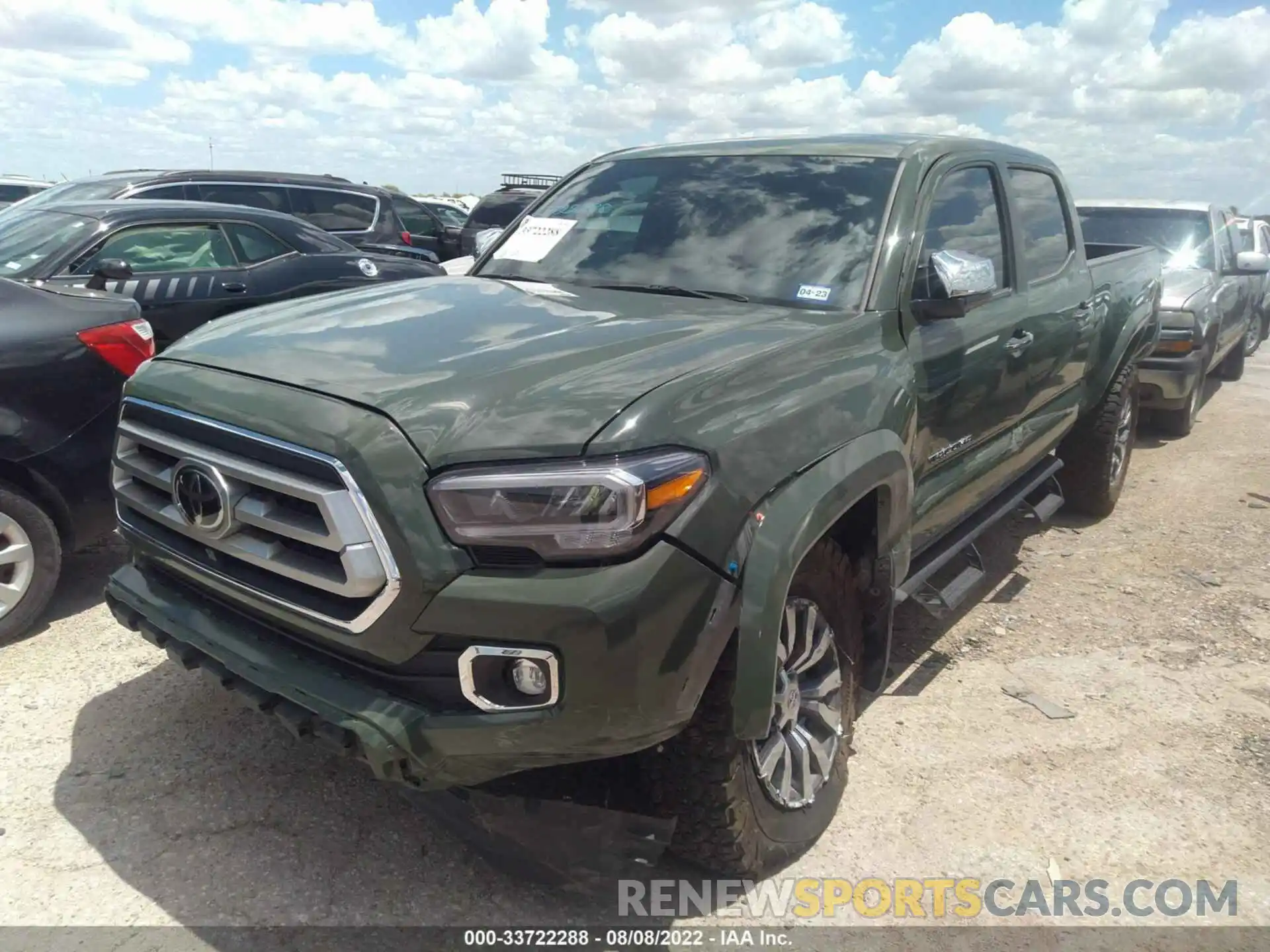 2 Photograph of a damaged car 3TMHZ5BN7NM123796 TOYOTA TACOMA 4WD 2022