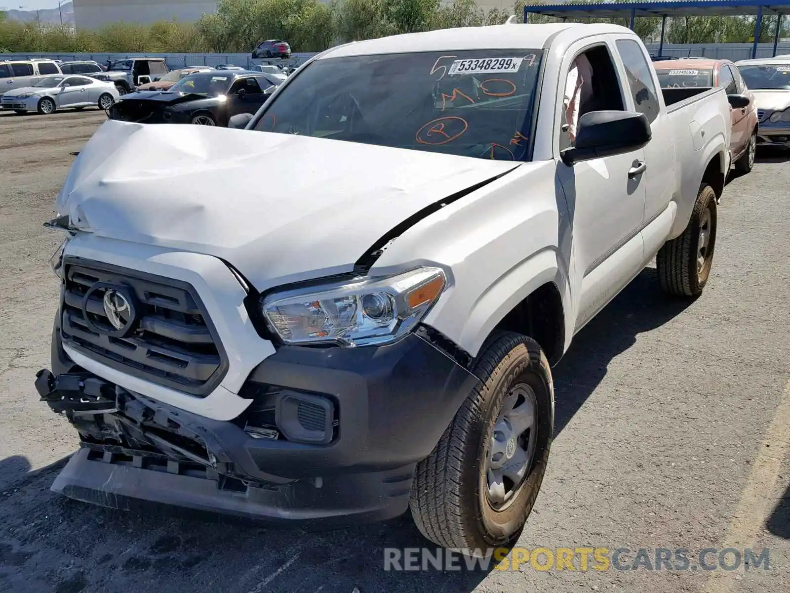 2 Photograph of a damaged car 5TFRX5GN1KX161596 TOYOTA TACOMA ACC 2019