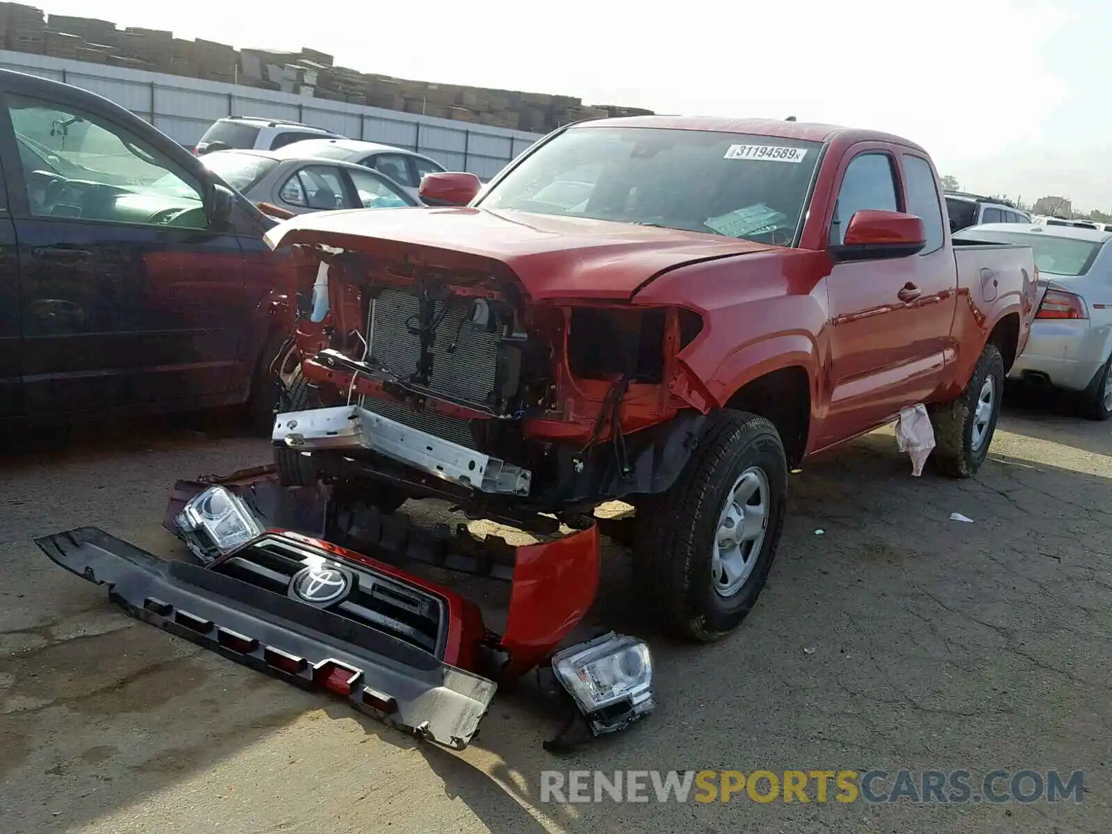 2 Photograph of a damaged car 5TFRX5GN5KX136944 TOYOTA TACOMA ACC 2019