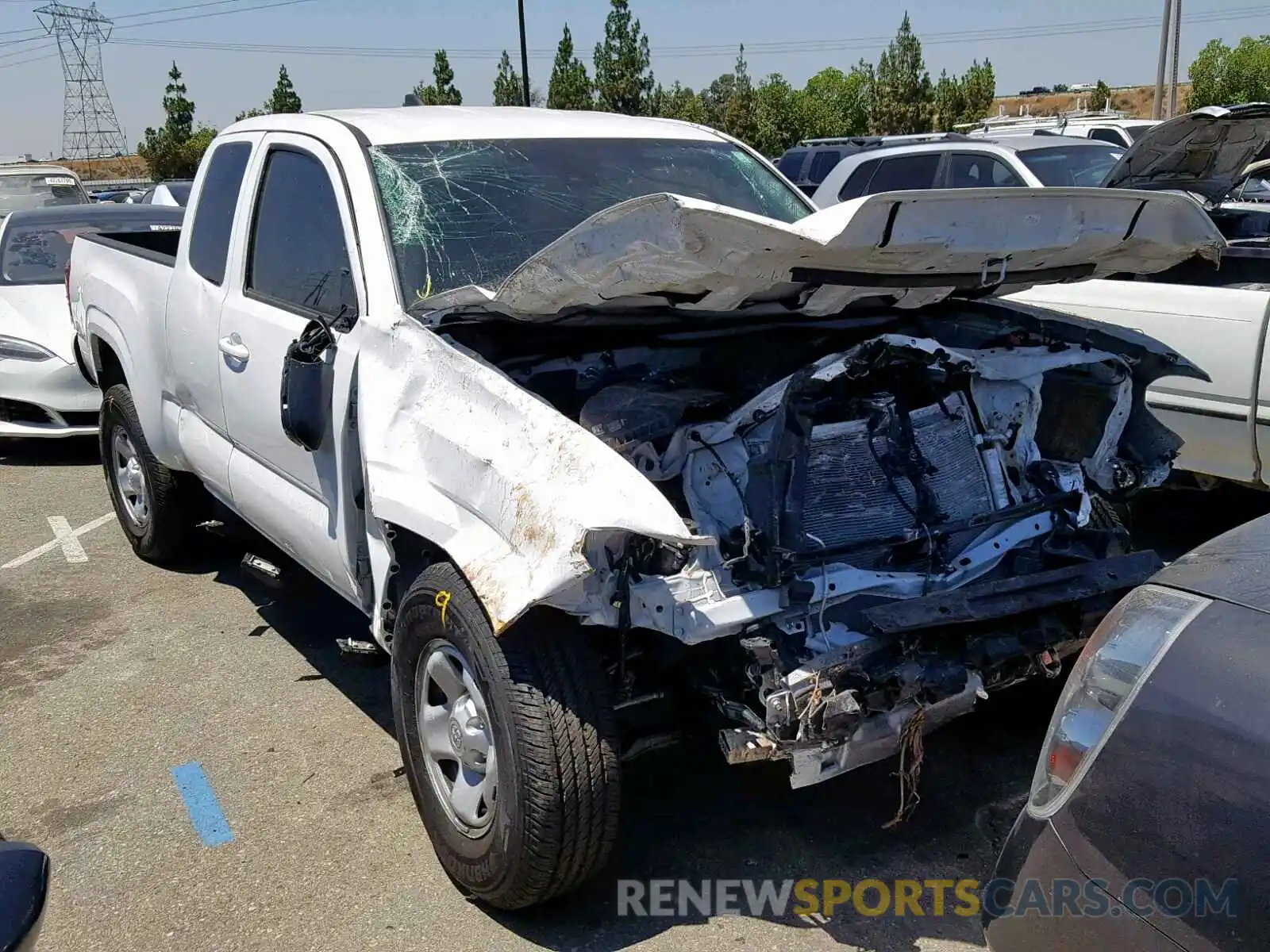 1 Photograph of a damaged car 5TFRX5GN7KX150280 TOYOTA TACOMA ACC 2019