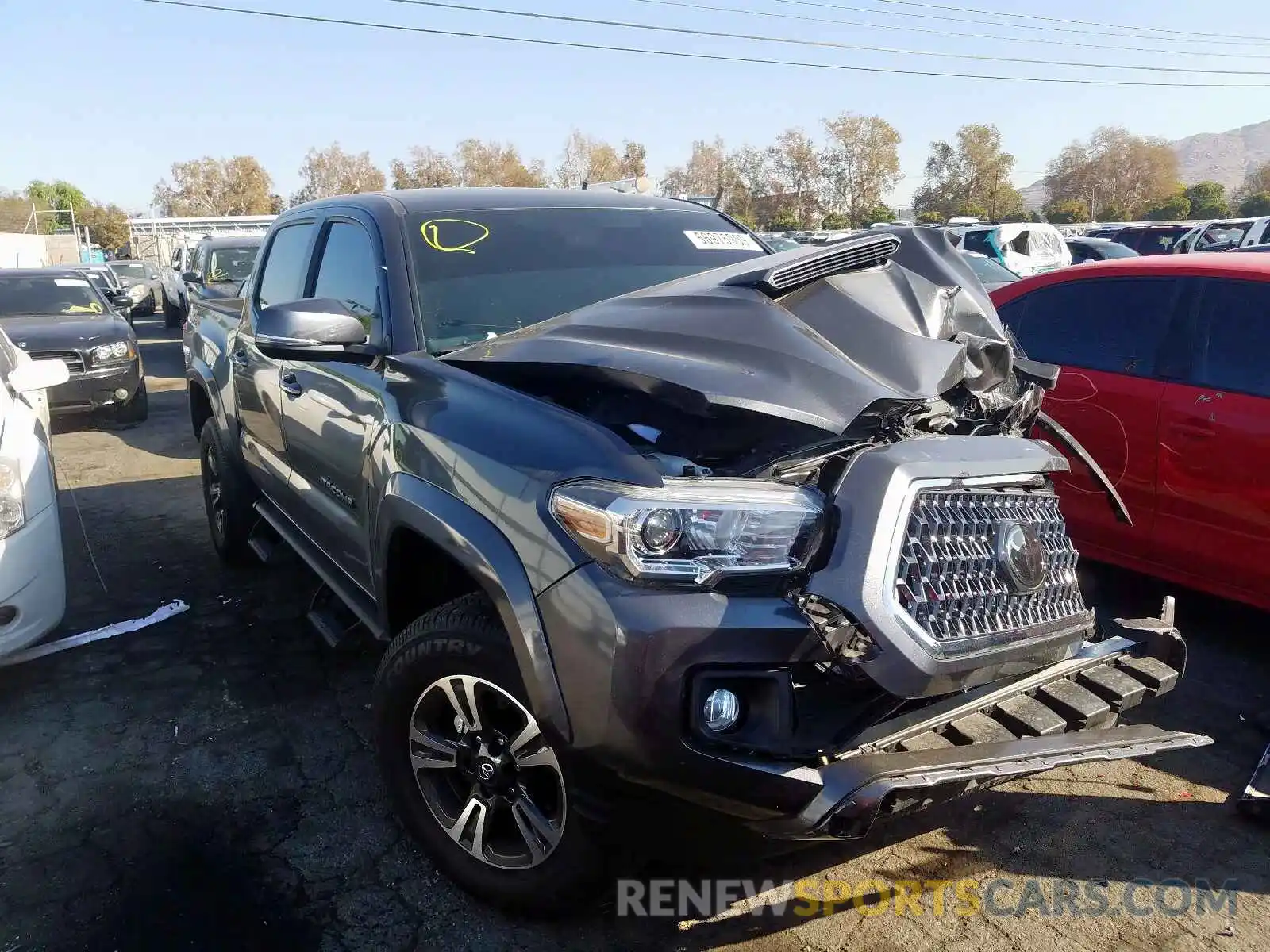 1 Photograph of a damaged car 3TMAZ5CN0KM107242 TOYOTA TACOMA DOU 2019