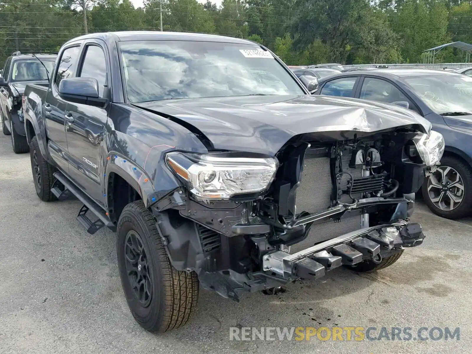 1 Photograph of a damaged car 3TMAZ5CN6KM100103 TOYOTA TACOMA DOU 2019