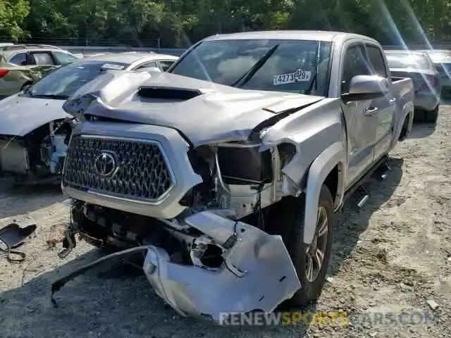 2 Photograph of a damaged car 3TMCZ5AN1KM214845 TOYOTA TACOMA DOU 2019