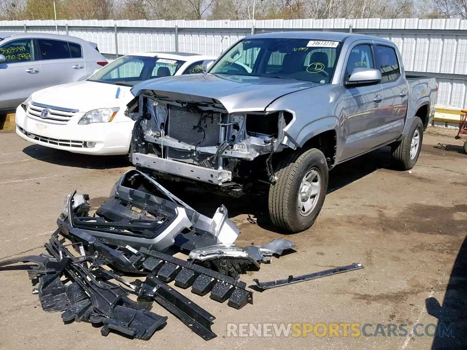 2 Photograph of a damaged car 3TMCZ5AN2KM227961 TOYOTA TACOMA DOU 2019