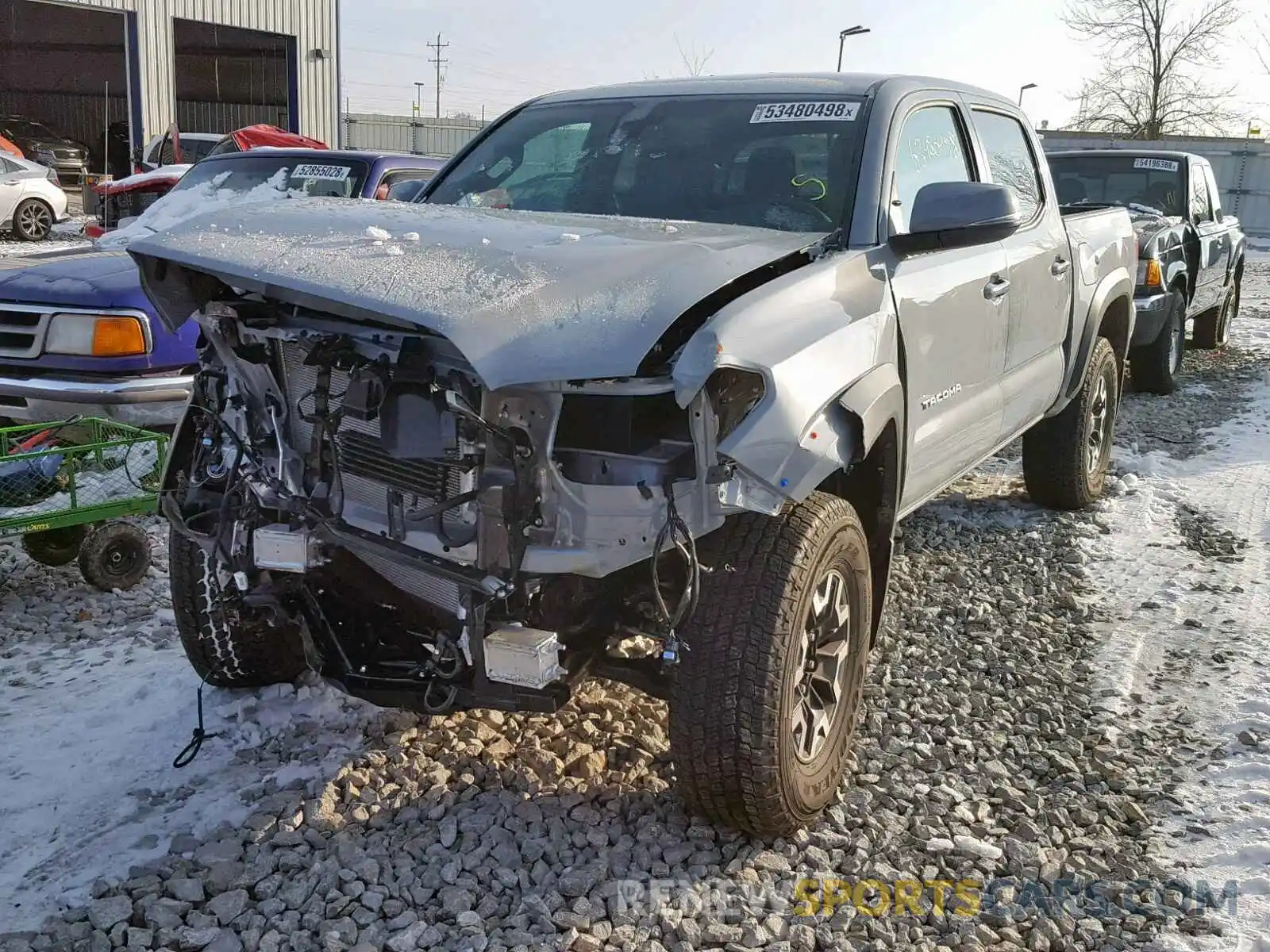 2 Photograph of a damaged car 3TMCZ5AN4KM194283 TOYOTA TACOMA DOU 2019