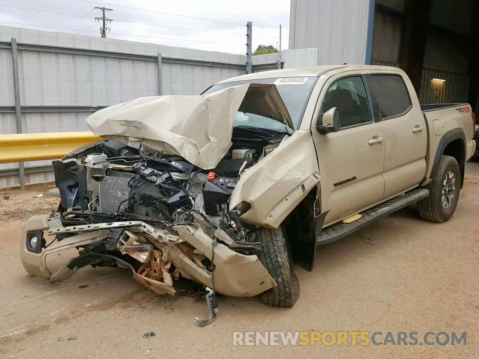 2 Photograph of a damaged car 3TMCZ5AN4KM246673 TOYOTA TACOMA DOU 2019