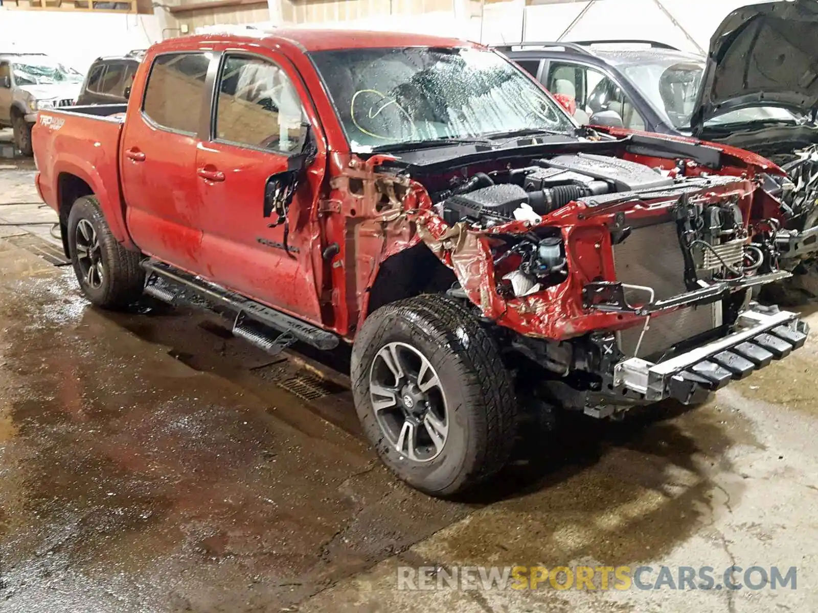 1 Photograph of a damaged car 3TMCZ5AN4KM267409 TOYOTA TACOMA DOU 2019