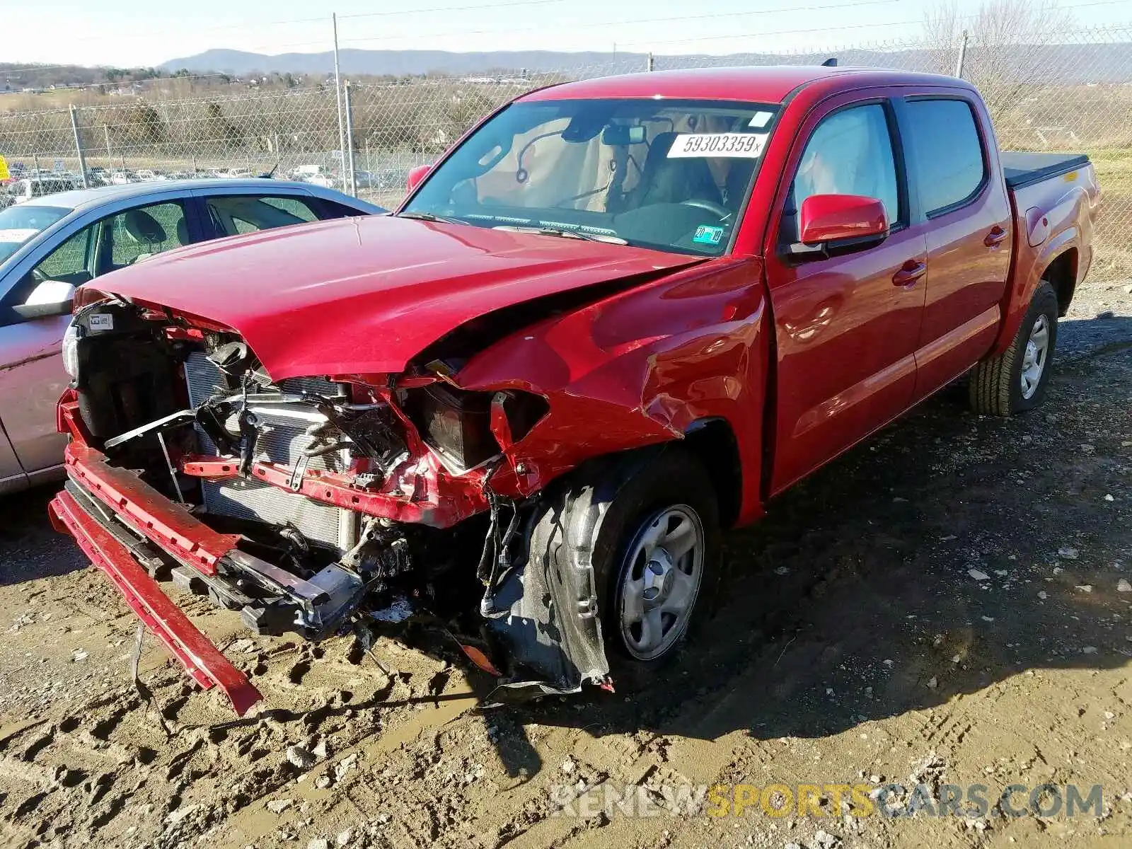 2 Photograph of a damaged car 3TMCZ5AN4KM282864 TOYOTA TACOMA DOU 2019