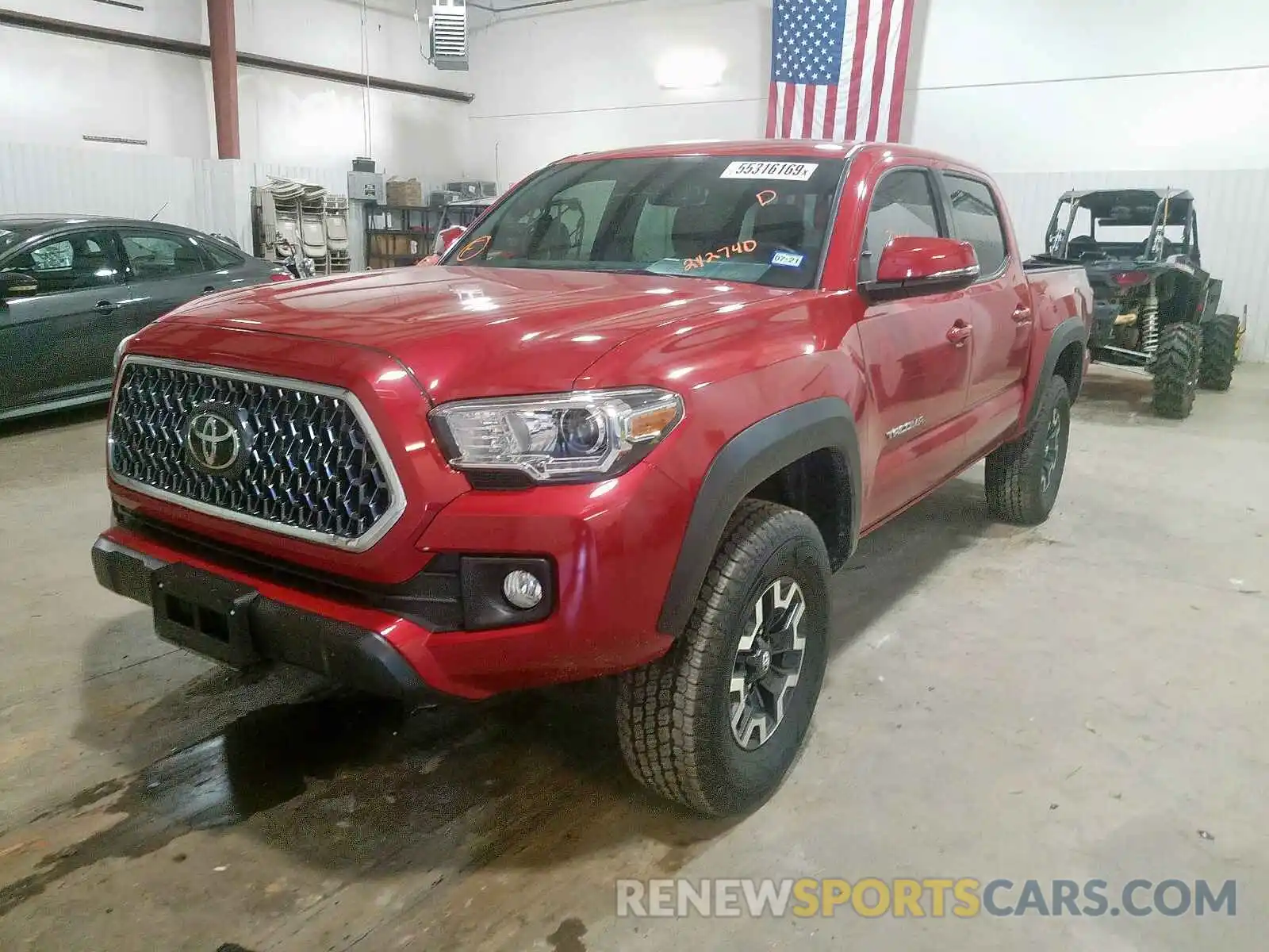 2 Photograph of a damaged car 3TMCZ5AN6KM242740 TOYOTA TACOMA DOU 2019