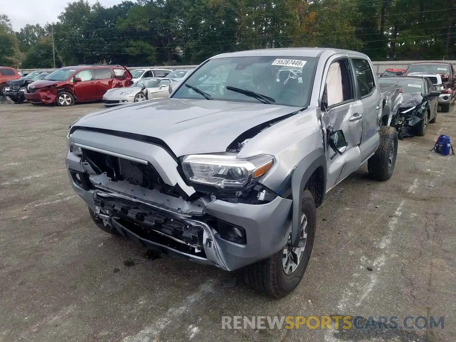 2 Photograph of a damaged car 3TMCZ5AN7KM224358 TOYOTA TACOMA DOU 2019