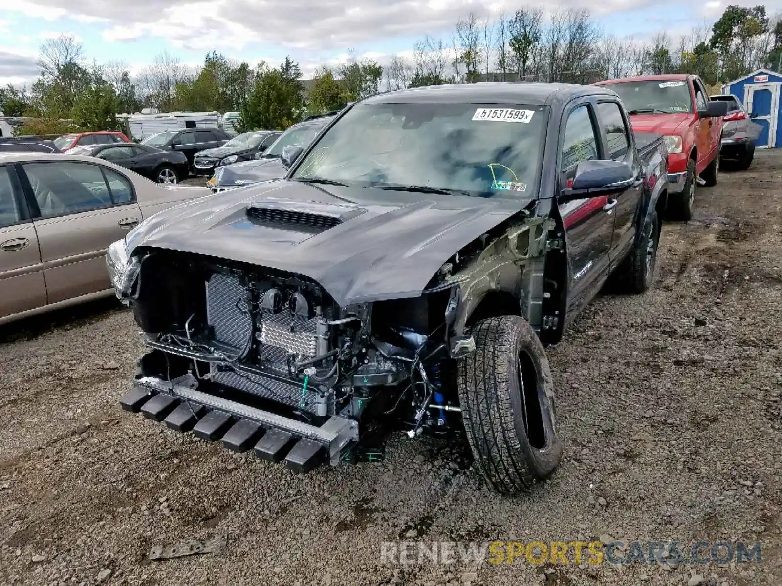 2 Photograph of a damaged car 3TMCZ5AN8KM255795 TOYOTA TACOMA DOU 2019