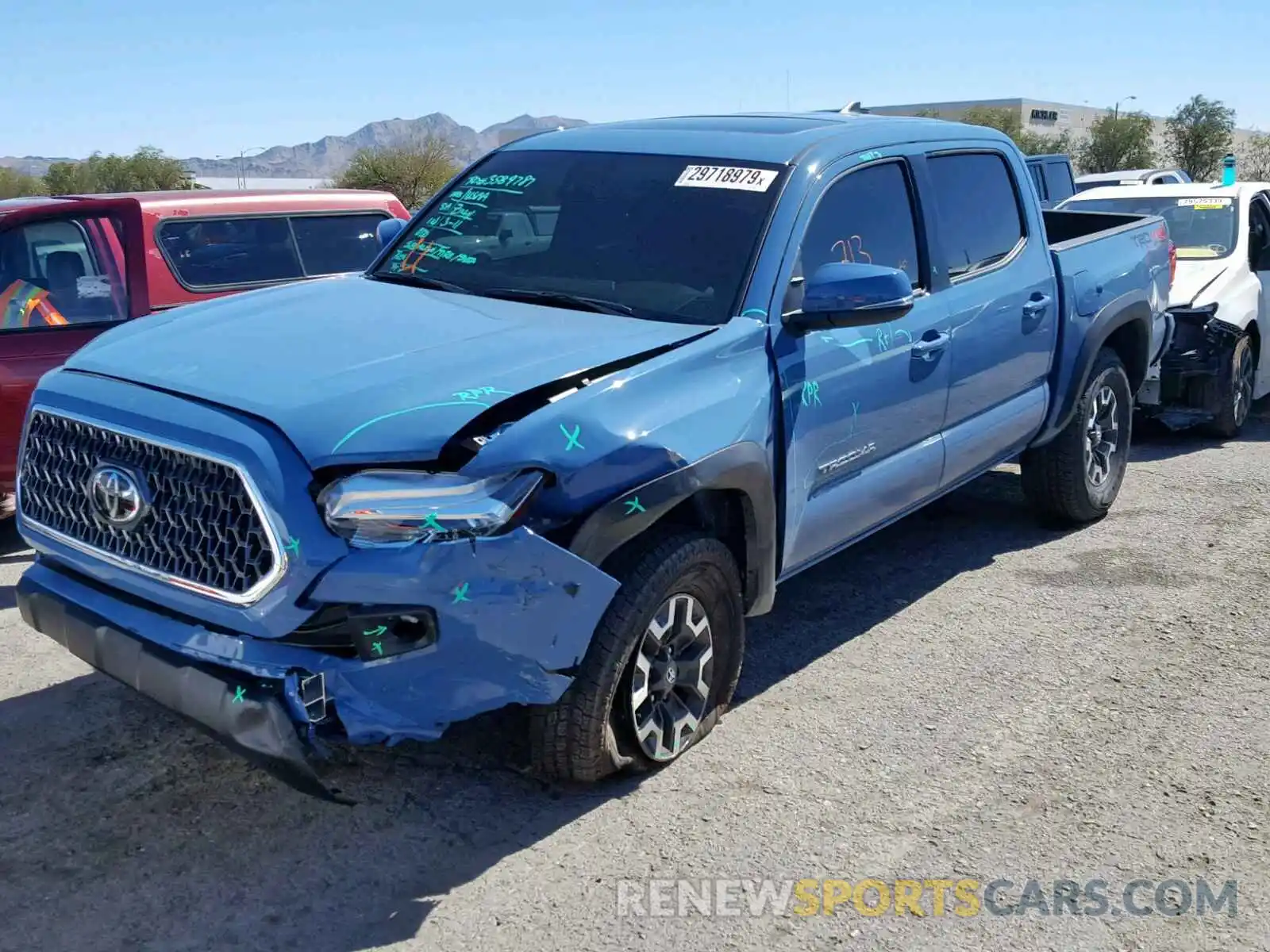 2 Photograph of a damaged car 3TMCZ5ANXKM224211 TOYOTA TACOMA DOU 2019