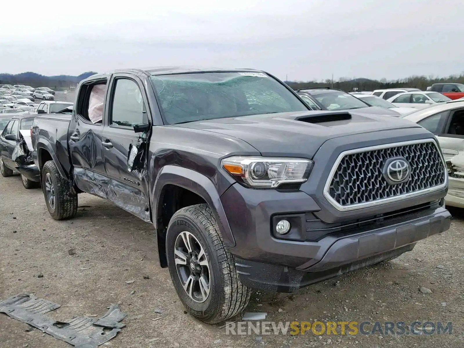 1 Photograph of a damaged car 3TMDZ5BN1KM059622 TOYOTA TACOMA DOU 2019