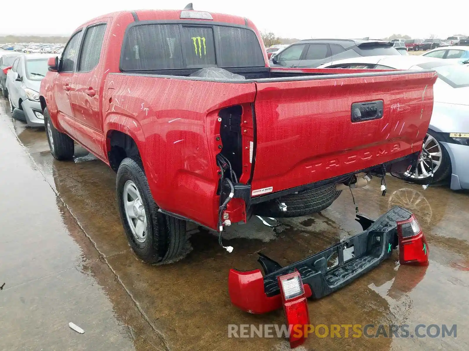 3 Photograph of a damaged car 5TFAX5GN0KX141000 TOYOTA TACOMA DOU 2019