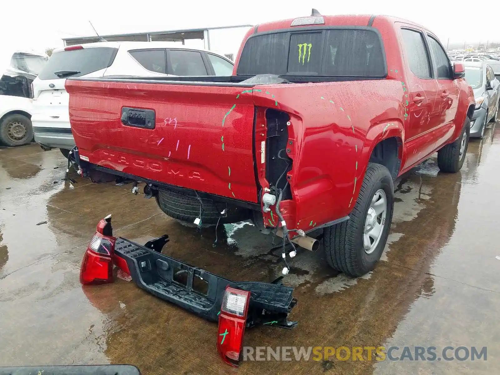 4 Photograph of a damaged car 5TFAX5GN0KX141000 TOYOTA TACOMA DOU 2019