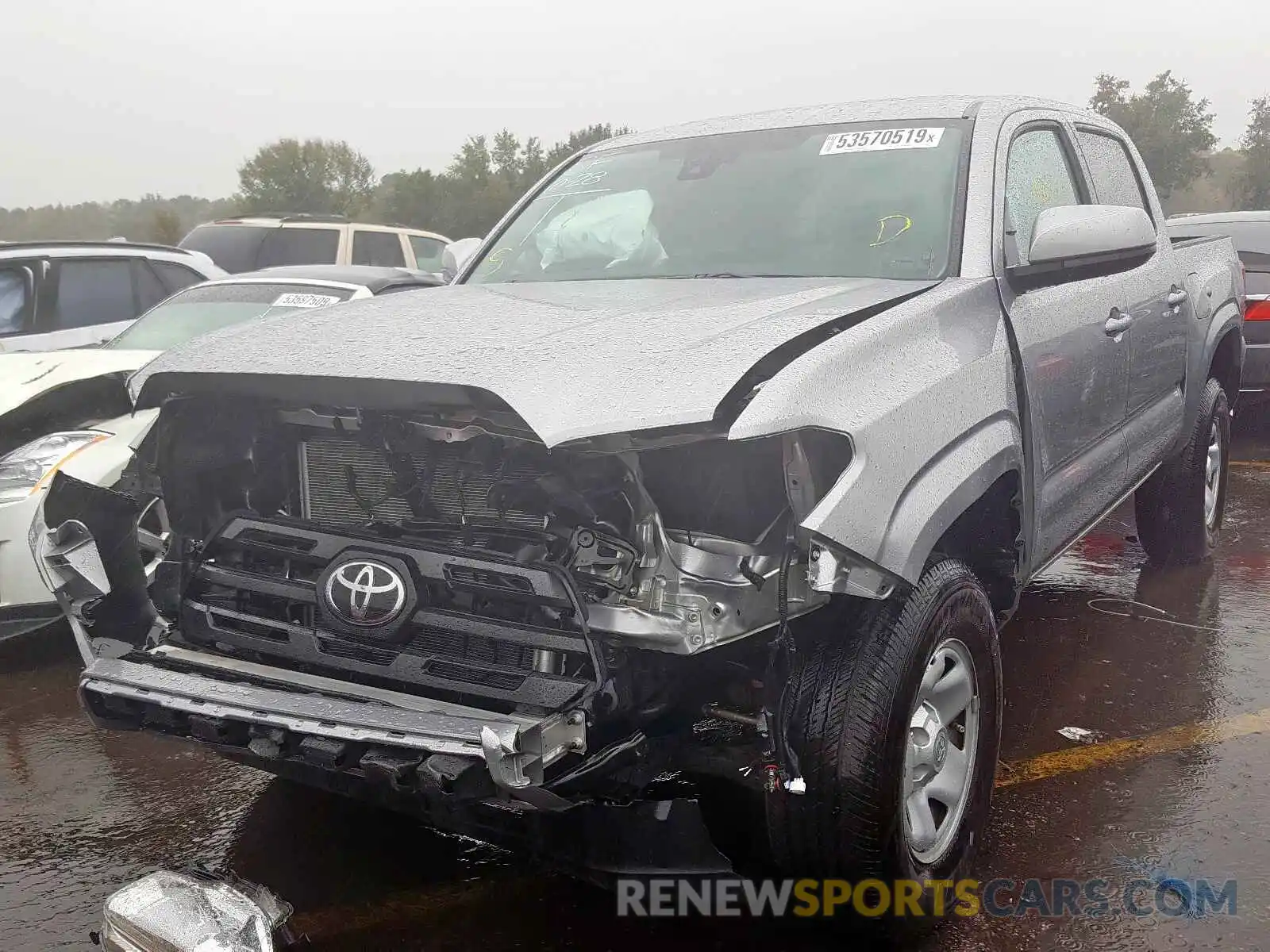 2 Photograph of a damaged car 5TFAX5GN3KX134011 TOYOTA TACOMA DOU 2019