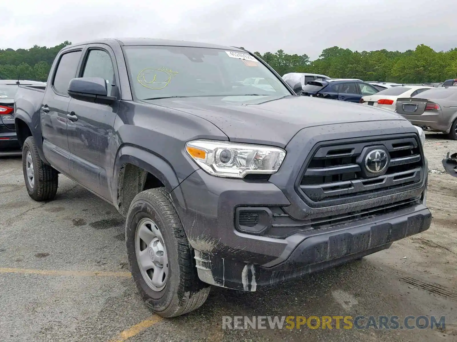 1 Photograph of a damaged car 5TFAX5GN7KX139423 TOYOTA TACOMA DOU 2019