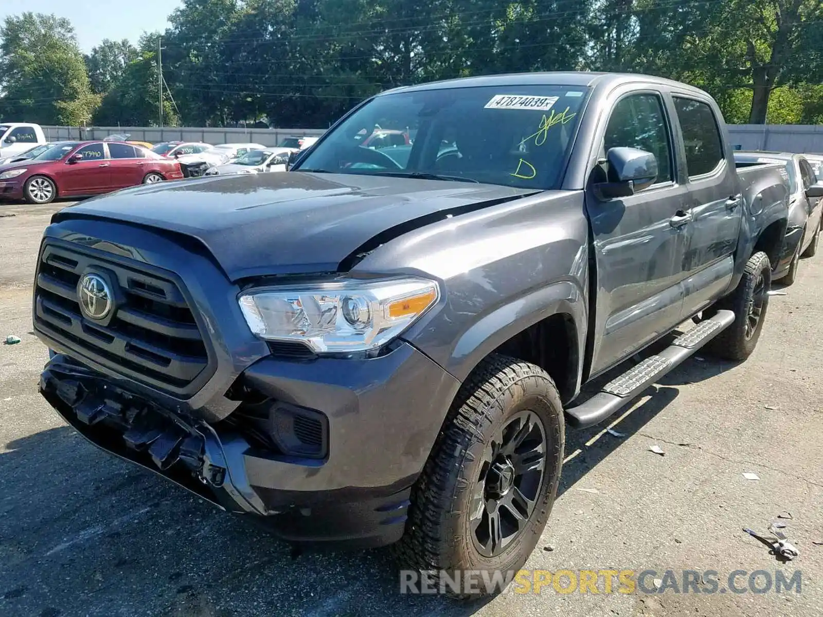 2 Photograph of a damaged car 5TFAX5GN7KX150065 TOYOTA TACOMA DOU 2019