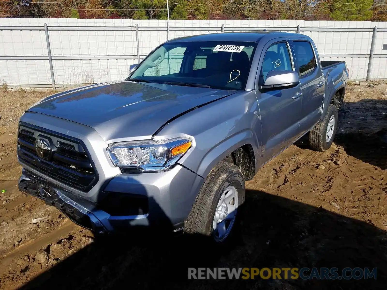 2 Photograph of a damaged car 5TFAX5GNXKX157477 TOYOTA TACOMA DOU 2019