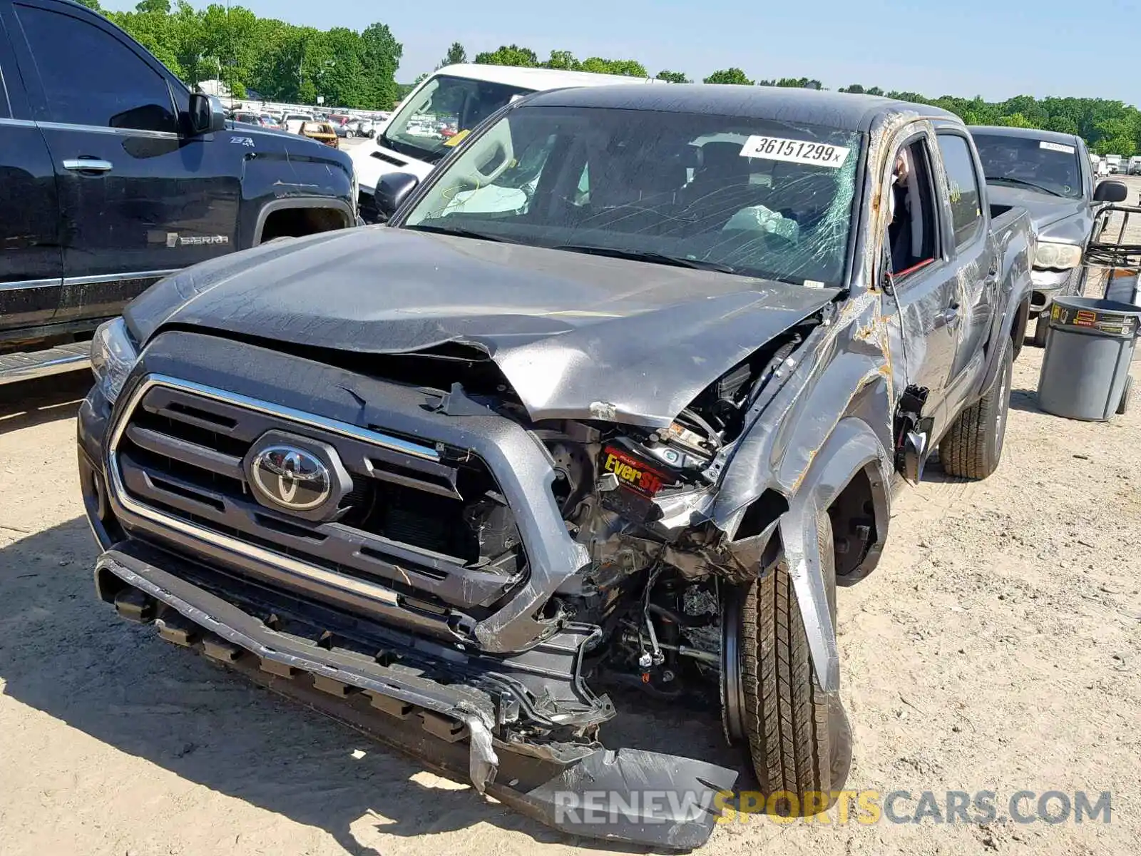 2 Photograph of a damaged car 5TFAZ5CN1KX079851 TOYOTA TACOMA DOU 2019