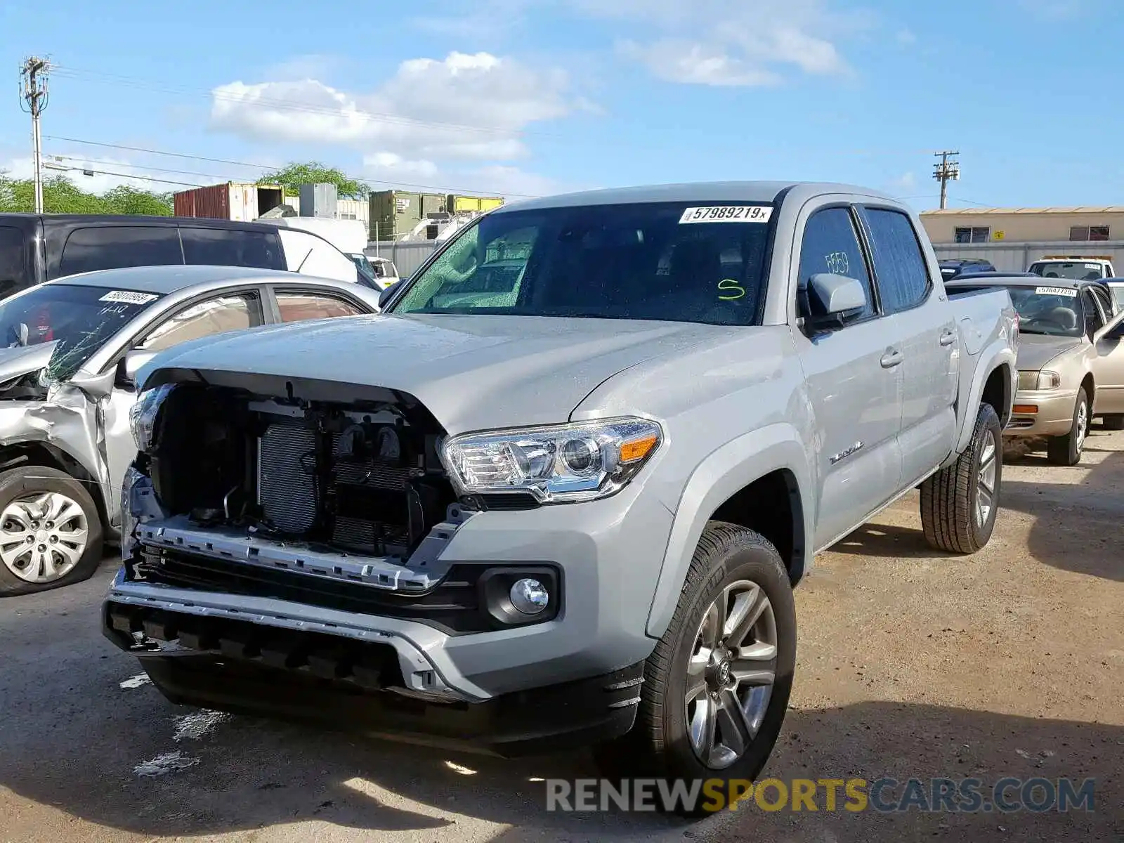 2 Photograph of a damaged car 5TFAZ5CN8KX082083 TOYOTA TACOMA DOU 2019