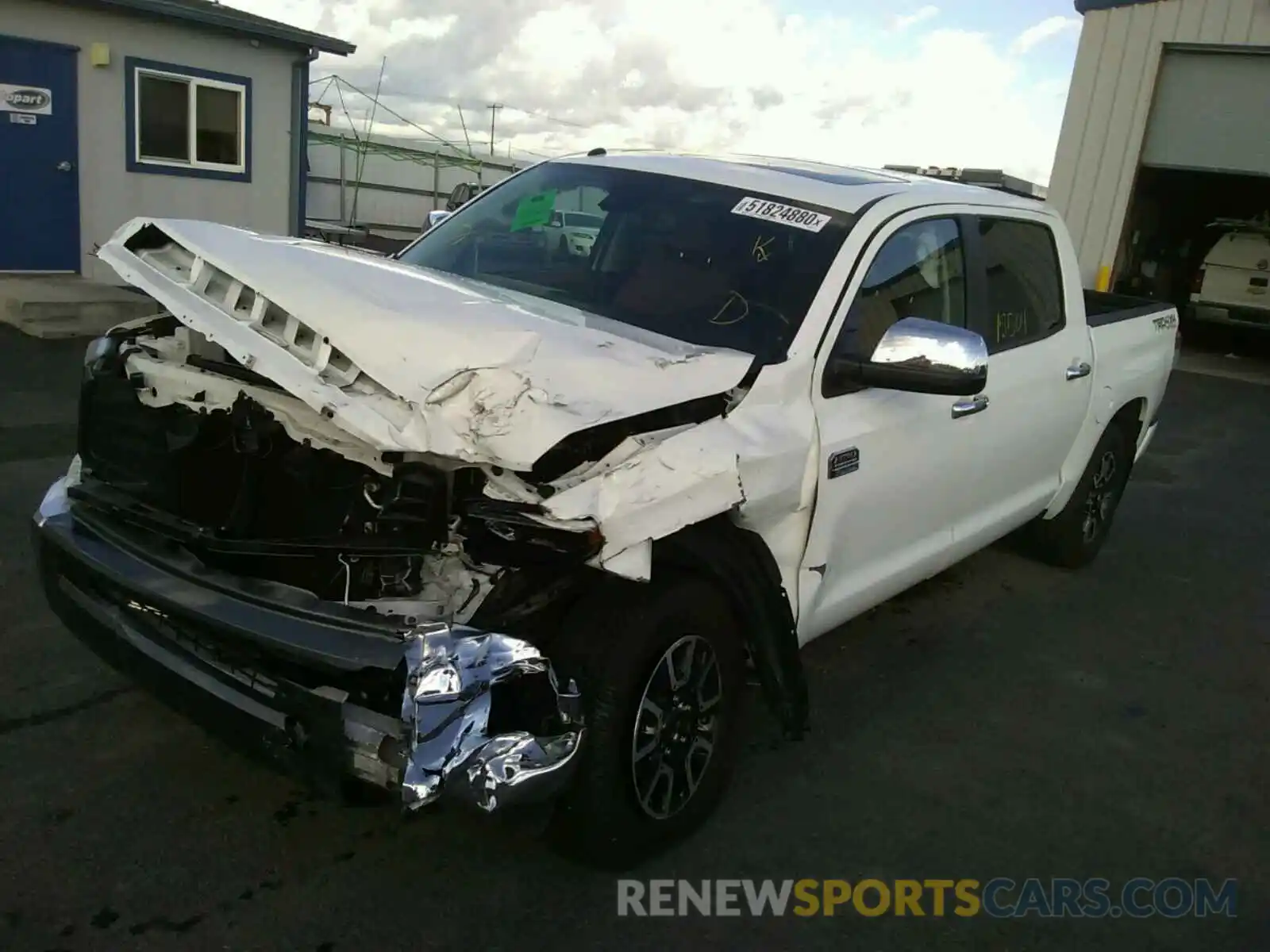 2 Photograph of a damaged car 5TFAY5F11KX823492 TOYOTA TUNDRA 2019