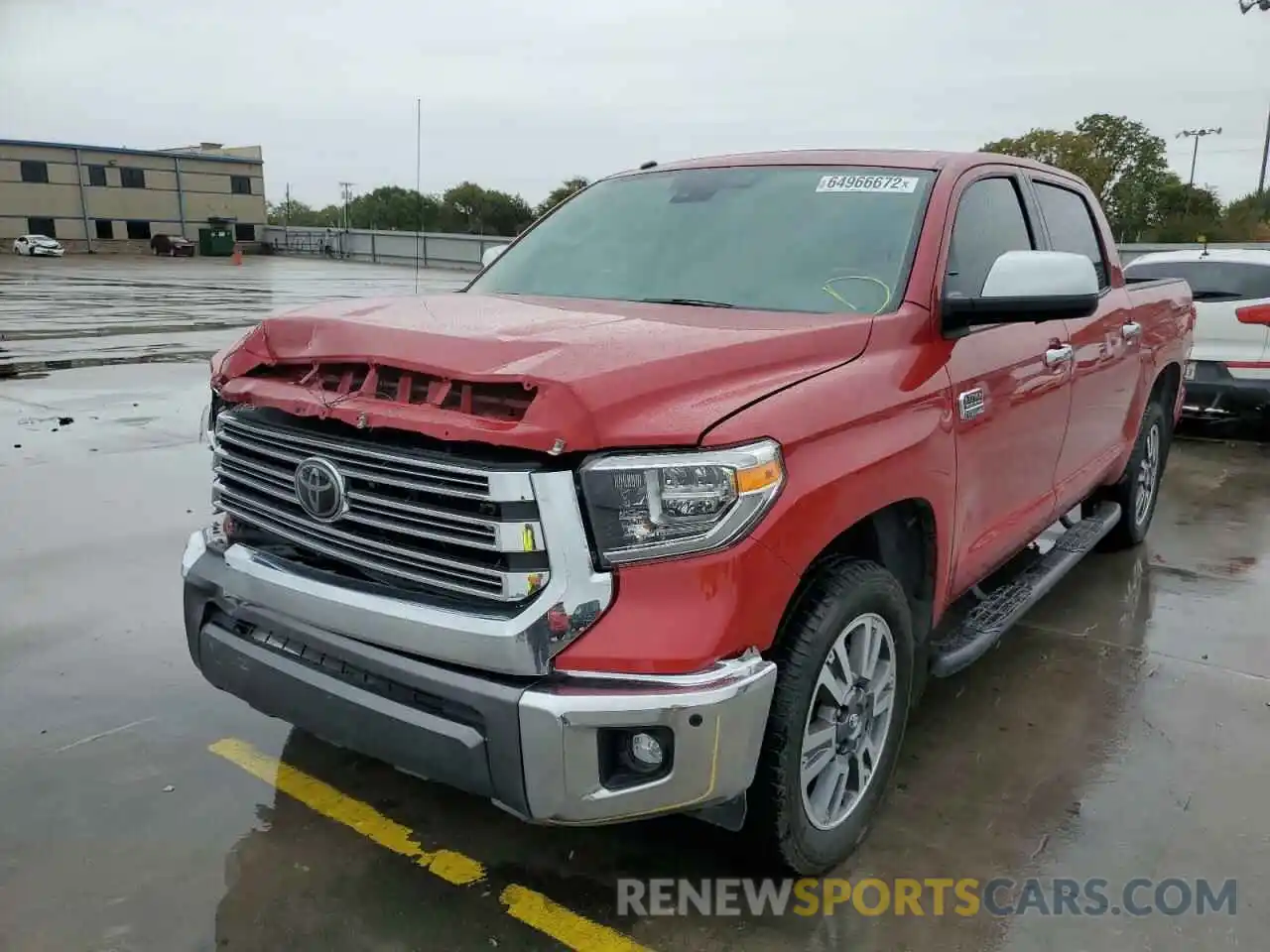 2 Photograph of a damaged car 5TFAY5F13KX788504 TOYOTA TUNDRA 2019